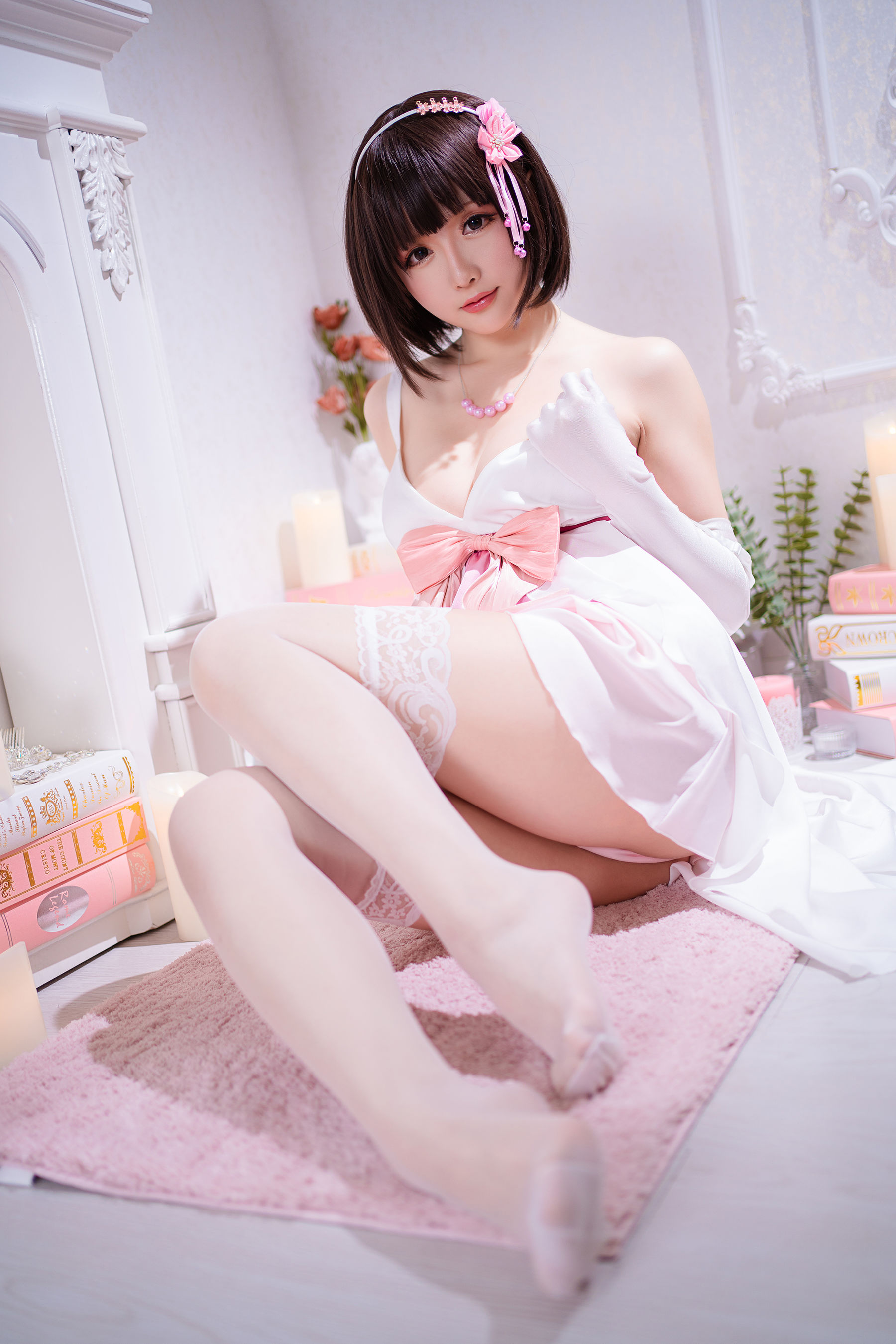 [COS福利] Coser小姐姐星之迟迟 - 加藤惠 特典礼服