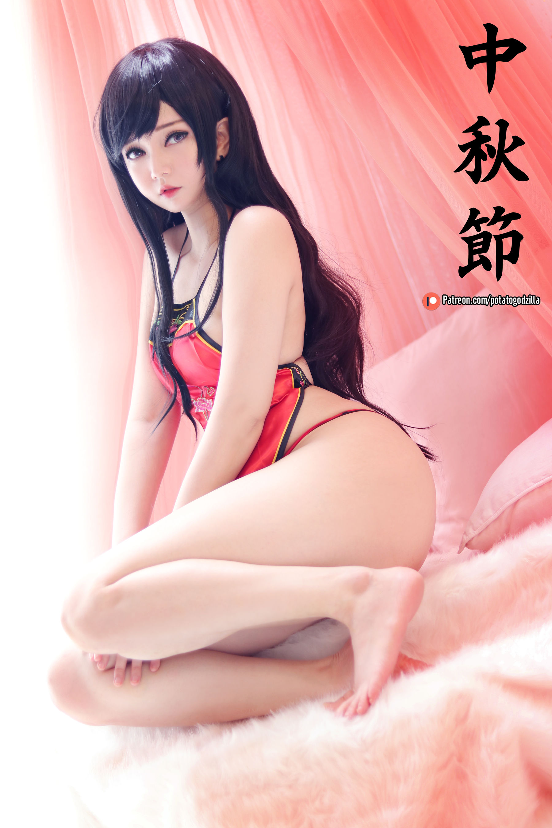 [COS福利] Coser小姐姐Potato Godzilla - Happy Mid Autumn 2019