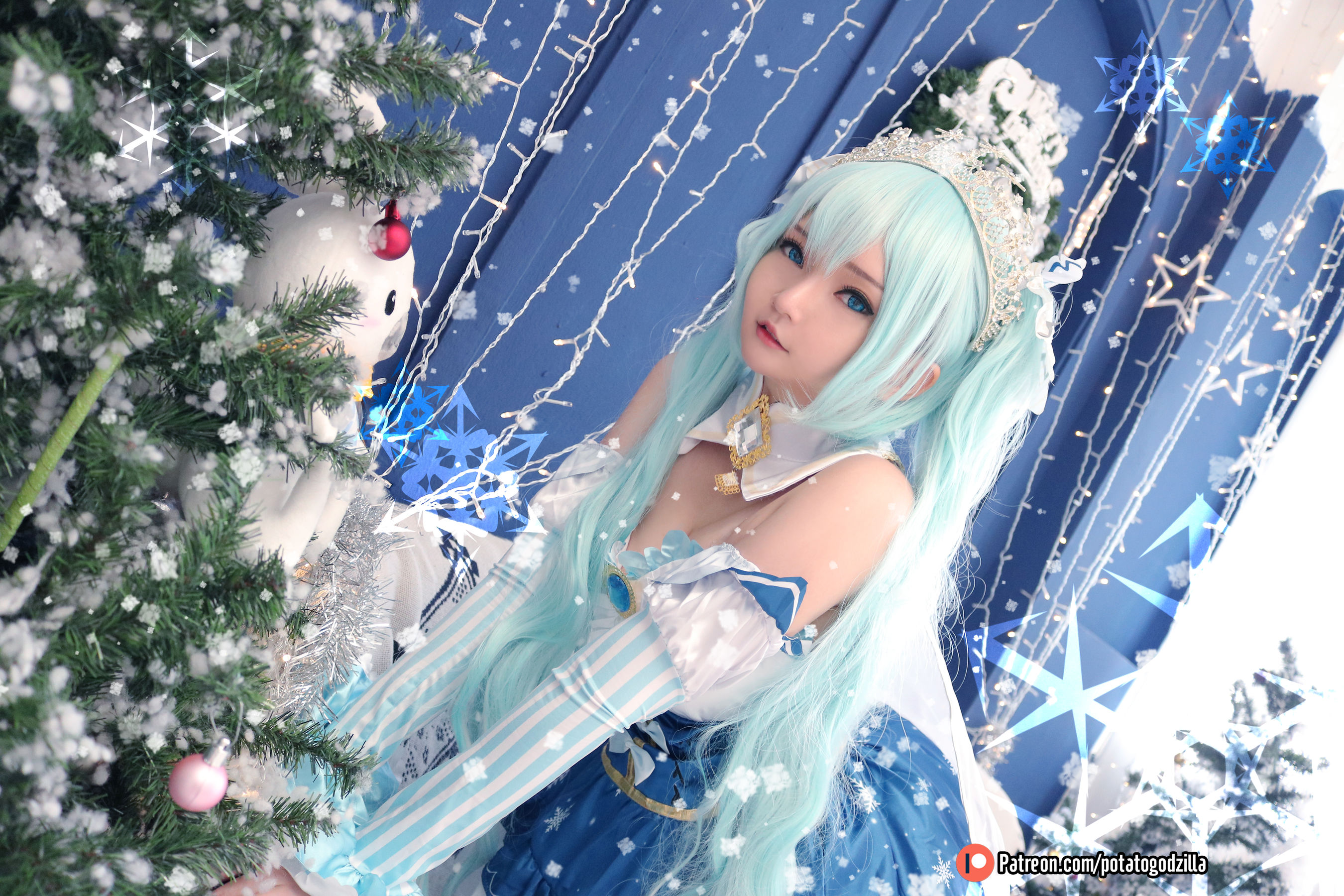[COS福利] Coser小姐姐Potato Godzilla - Snow Miku