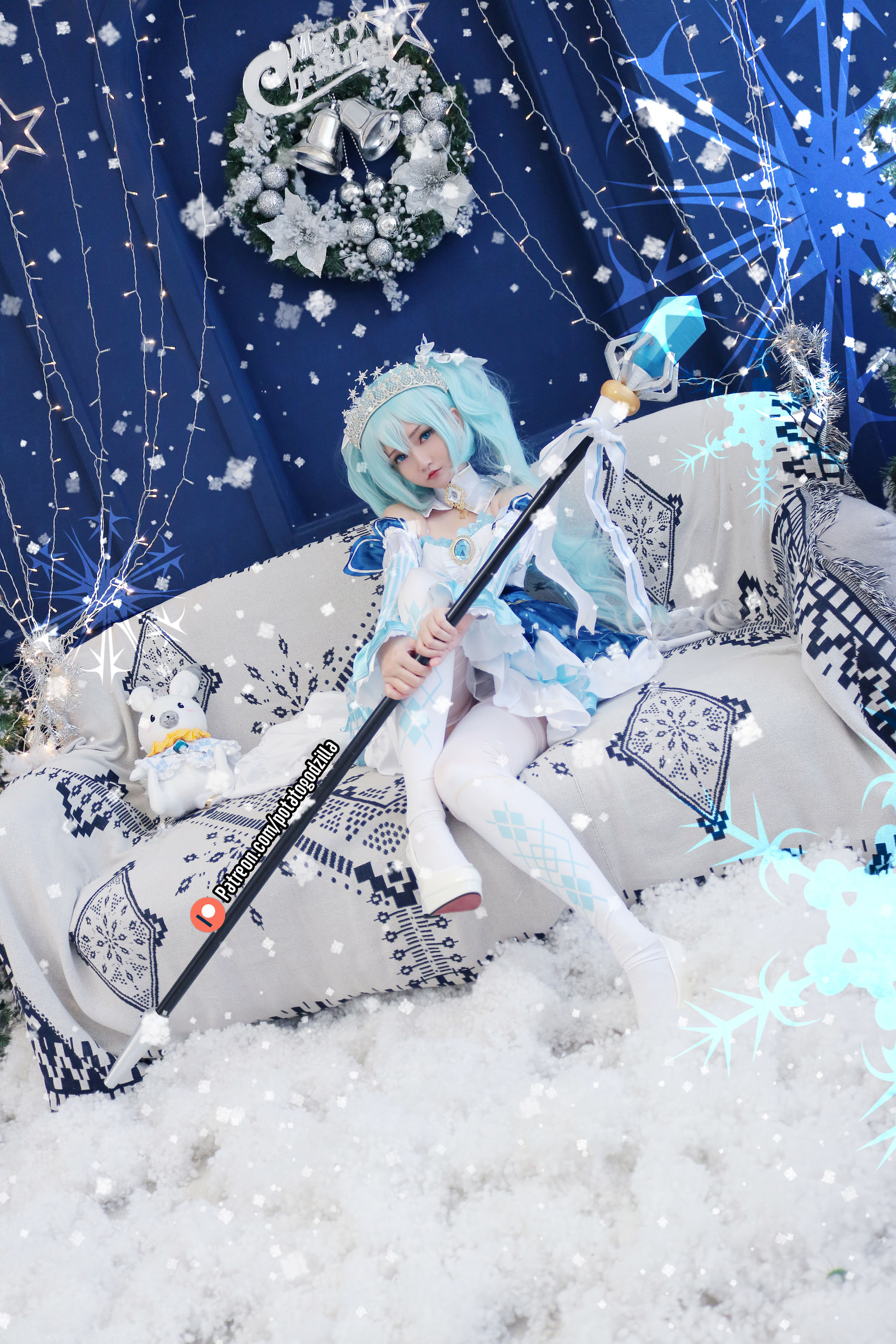 [COS福利] Coser小姐姐Potato Godzilla - Snow Miku