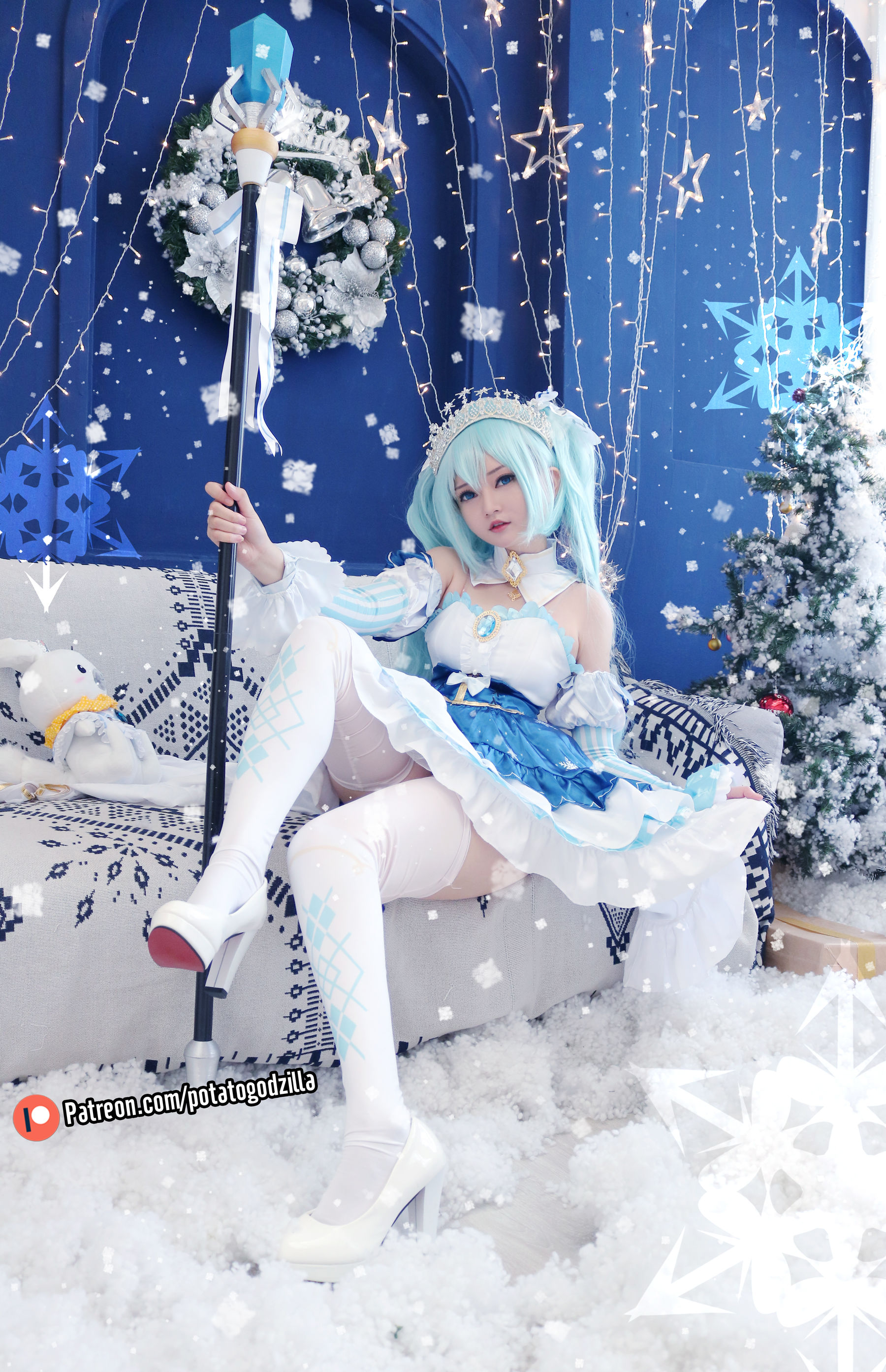 [COS福利] Coser小姐姐Potato Godzilla - Snow Miku