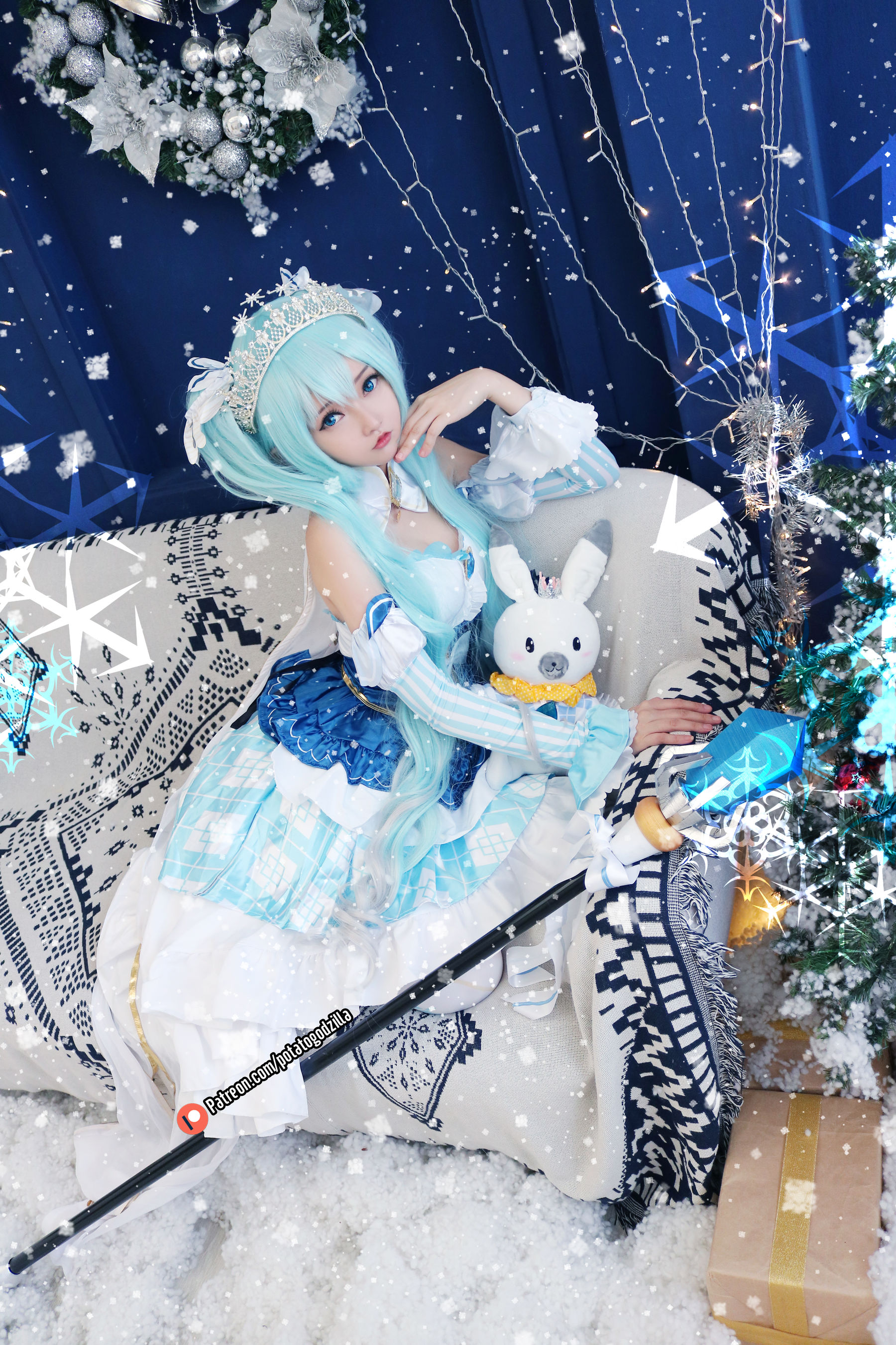 [COS福利] Coser小姐姐Potato Godzilla - Snow Miku