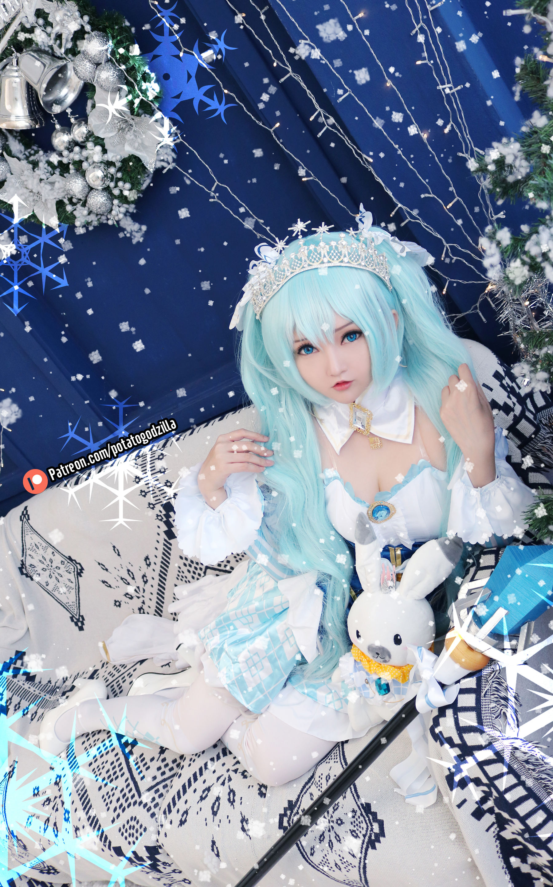 [COS福利] Coser小姐姐Potato Godzilla - Snow Miku