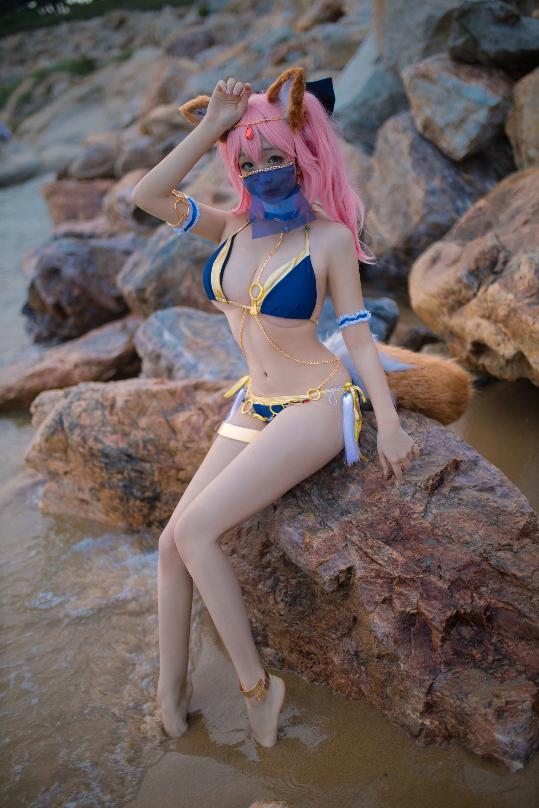 [COS福利] Cosplay日奈娇 - 玉藻前 阿拉伯舞娘