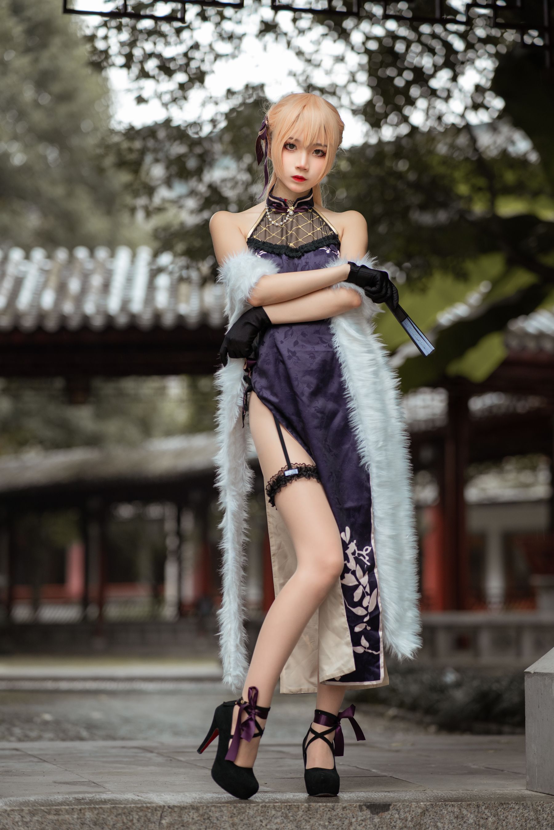 [COS福利] 清纯少女五更百鬼 - OTS-14旗袍