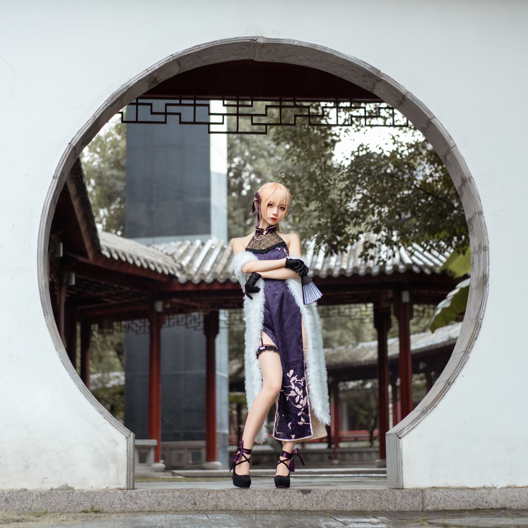 [COS福利] 清纯少女五更百鬼 - OTS-14旗袍