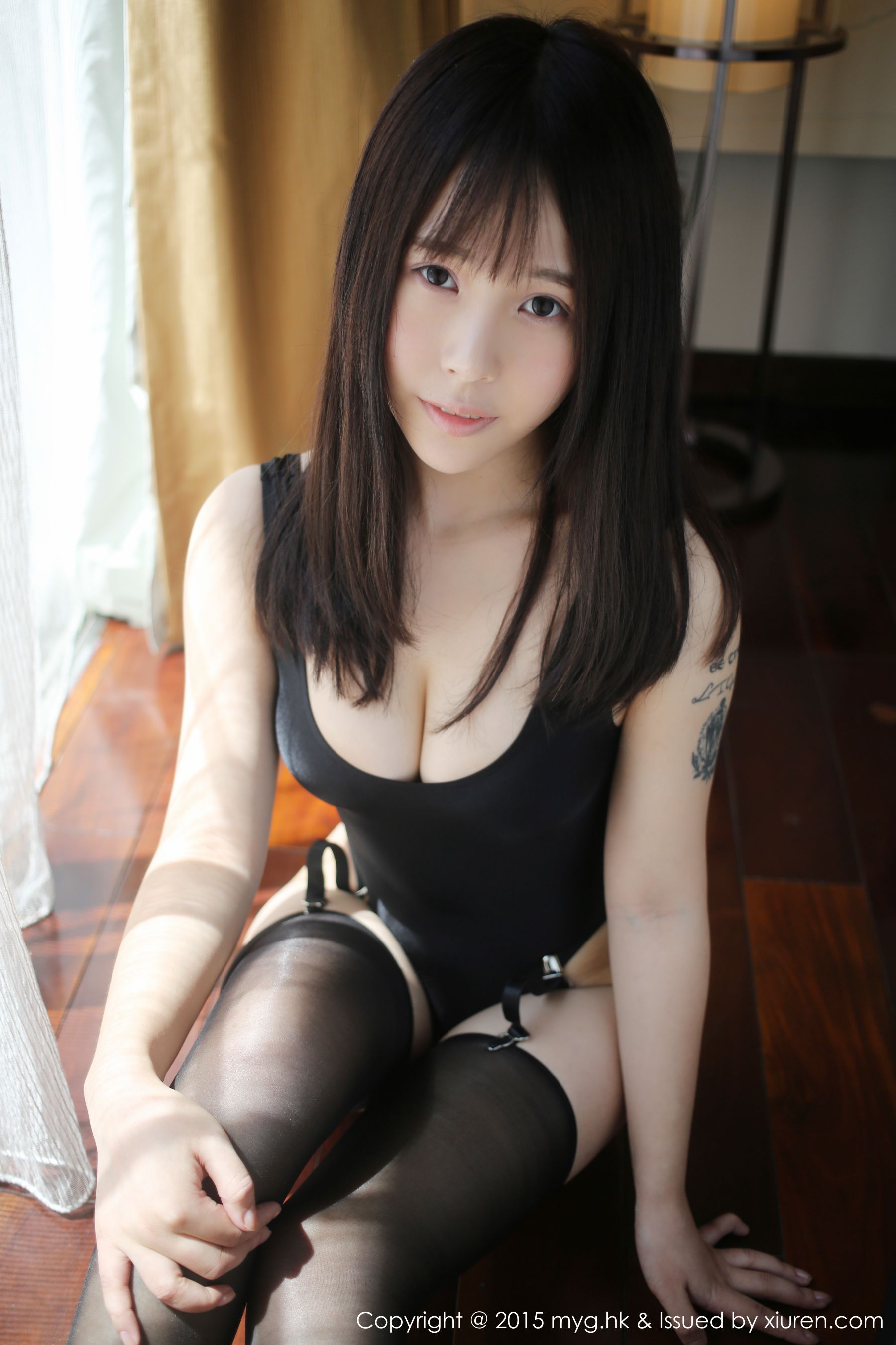 Evelyn艾莉《高叉死库水+黑丝吊袜》 [美媛馆MyGirl] Vol.166