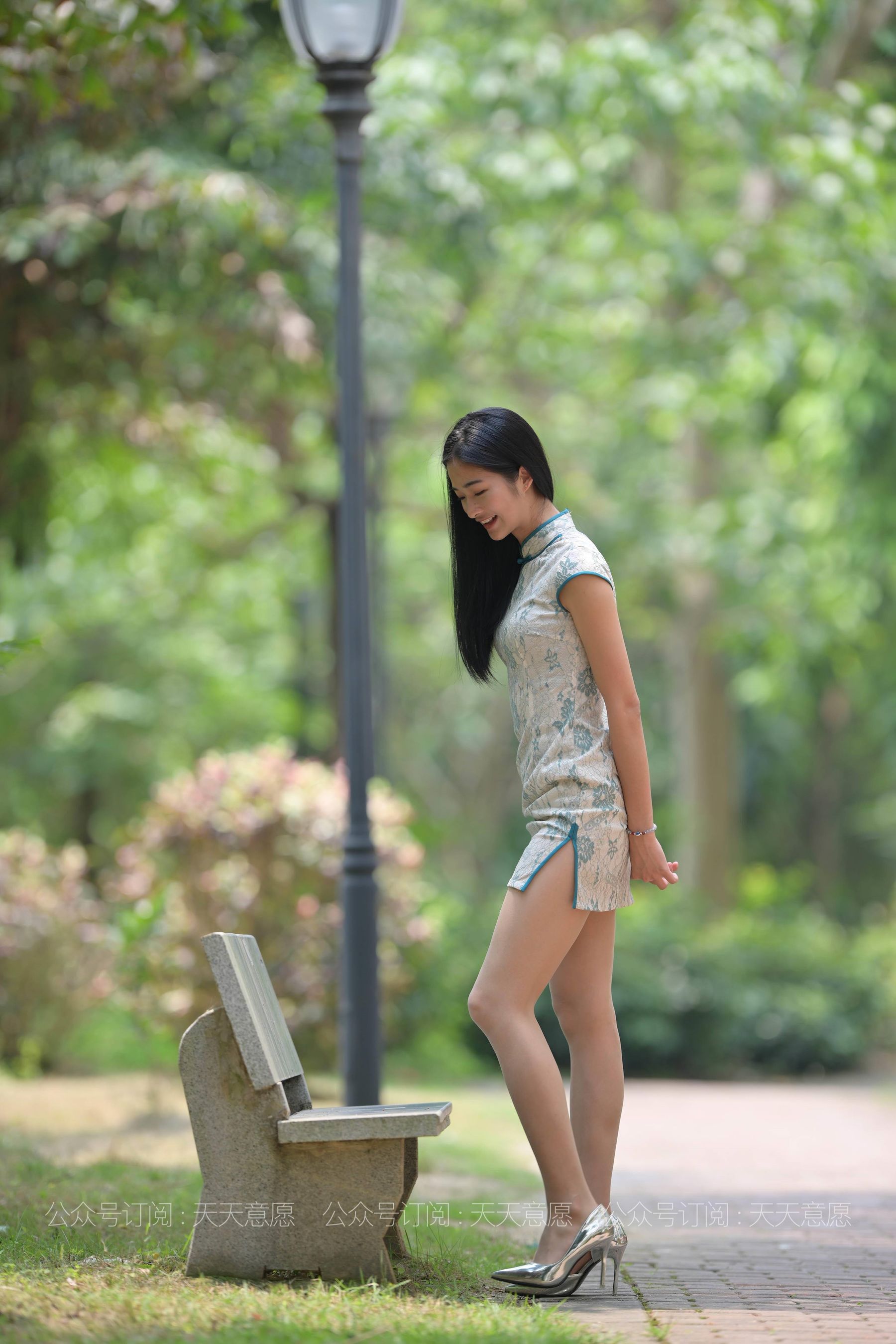 [IESS异思趣向] 丝享家 796：宁宁《绿荫旗袍秀》