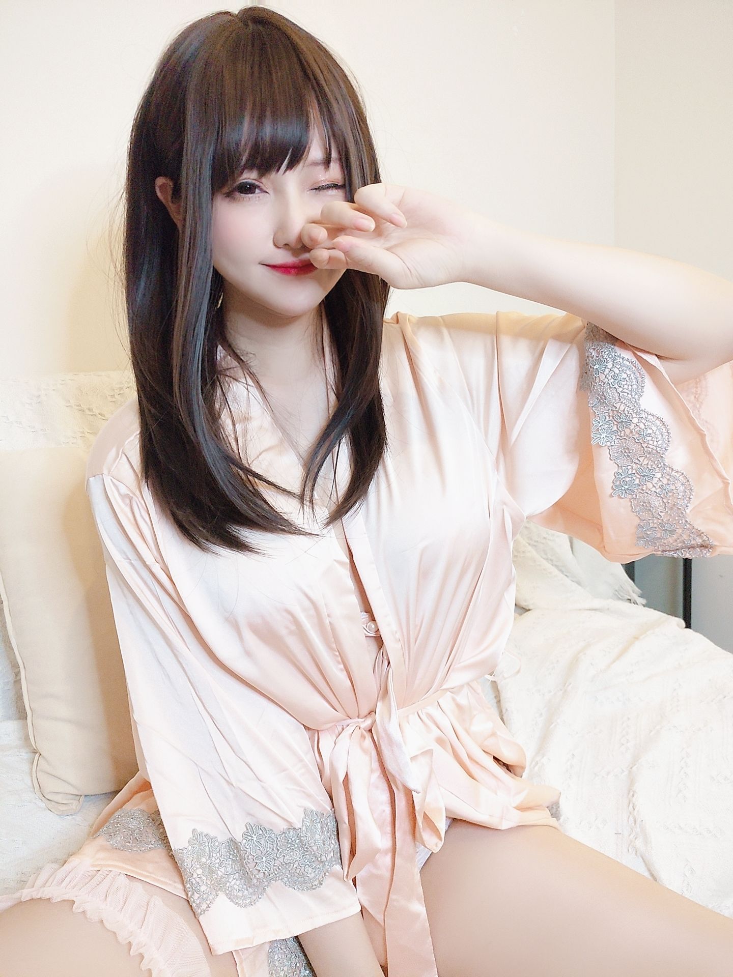 [网红COSER写真] 萌妹子Nyako喵子 - 妄想彼女との同棲生活 之 2组居家睡衣系列