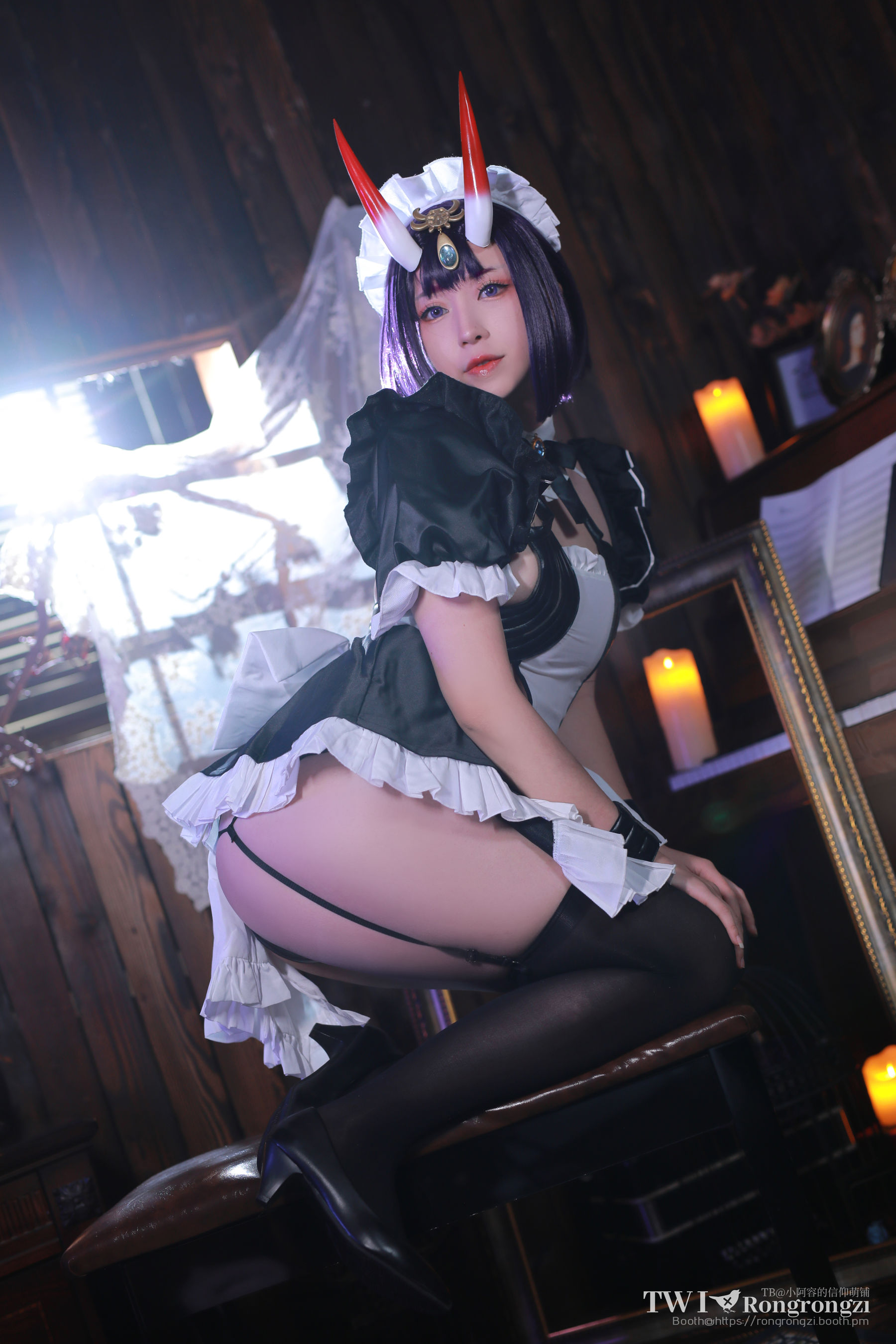 [网红COSER写真] 小容仔咕咕咕 - 酒吞童子女仆