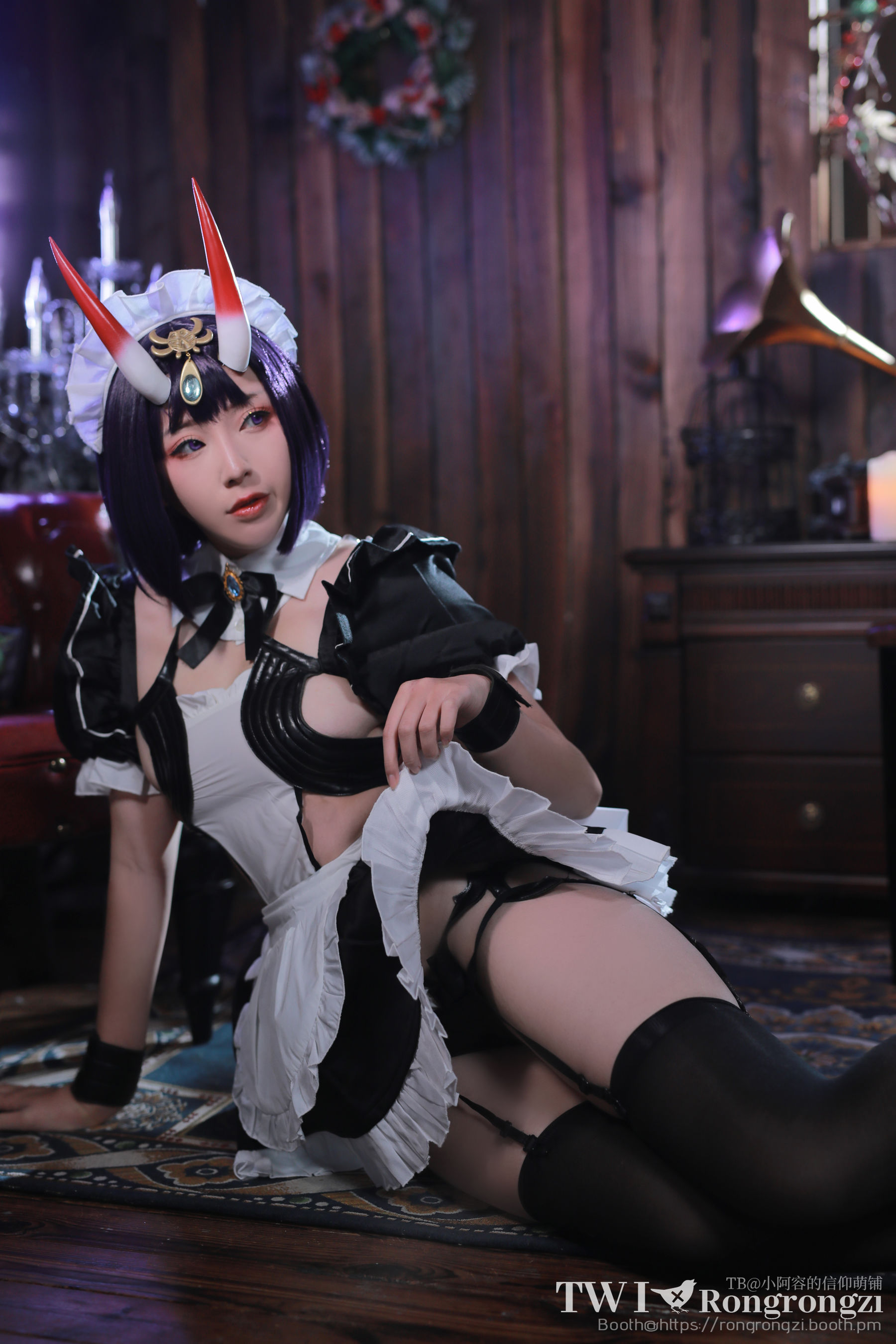 [网红COSER写真] 小容仔咕咕咕 - 酒吞童子女仆