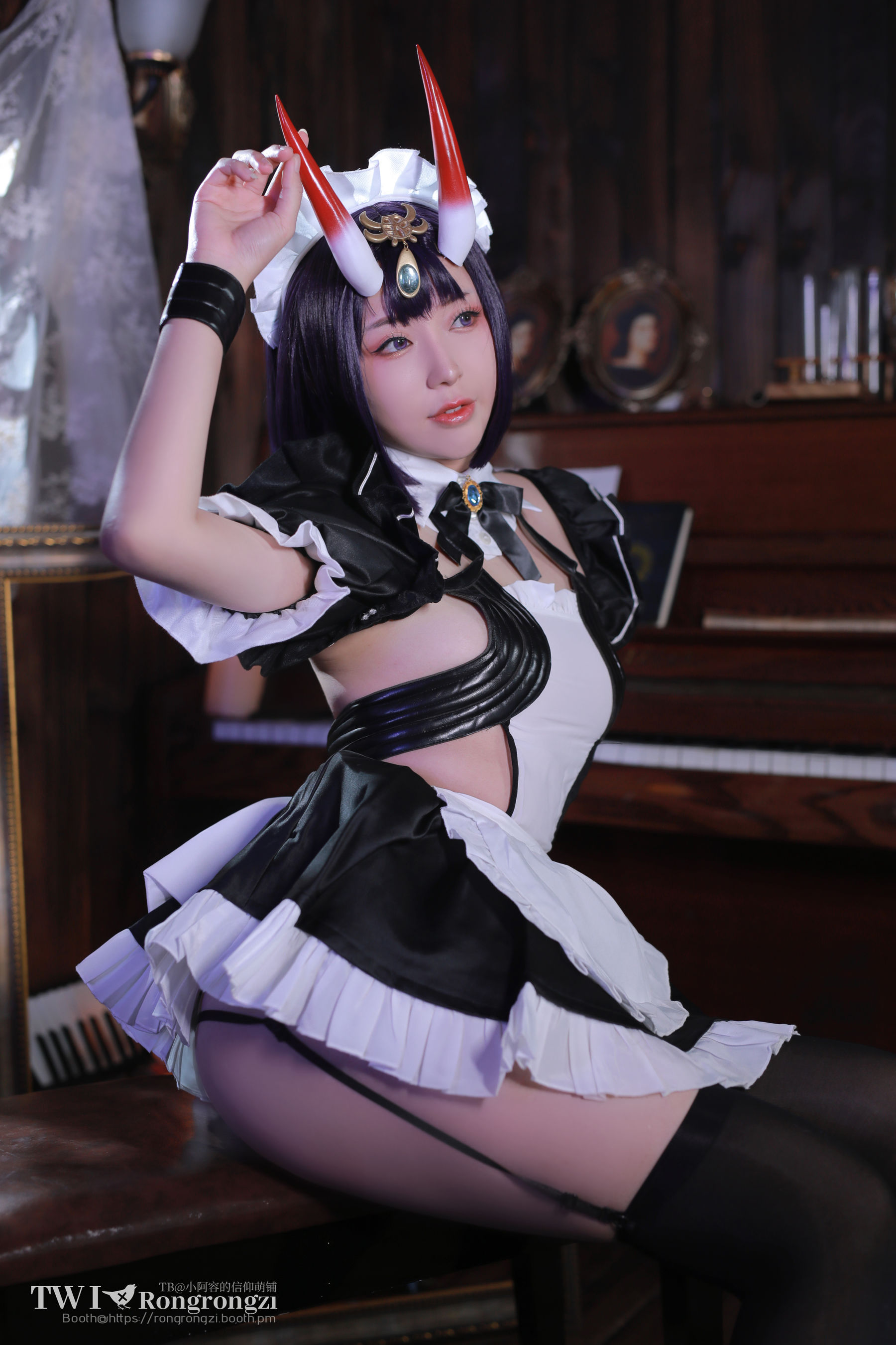 [网红COSER写真] 小容仔咕咕咕 - 酒吞童子女仆