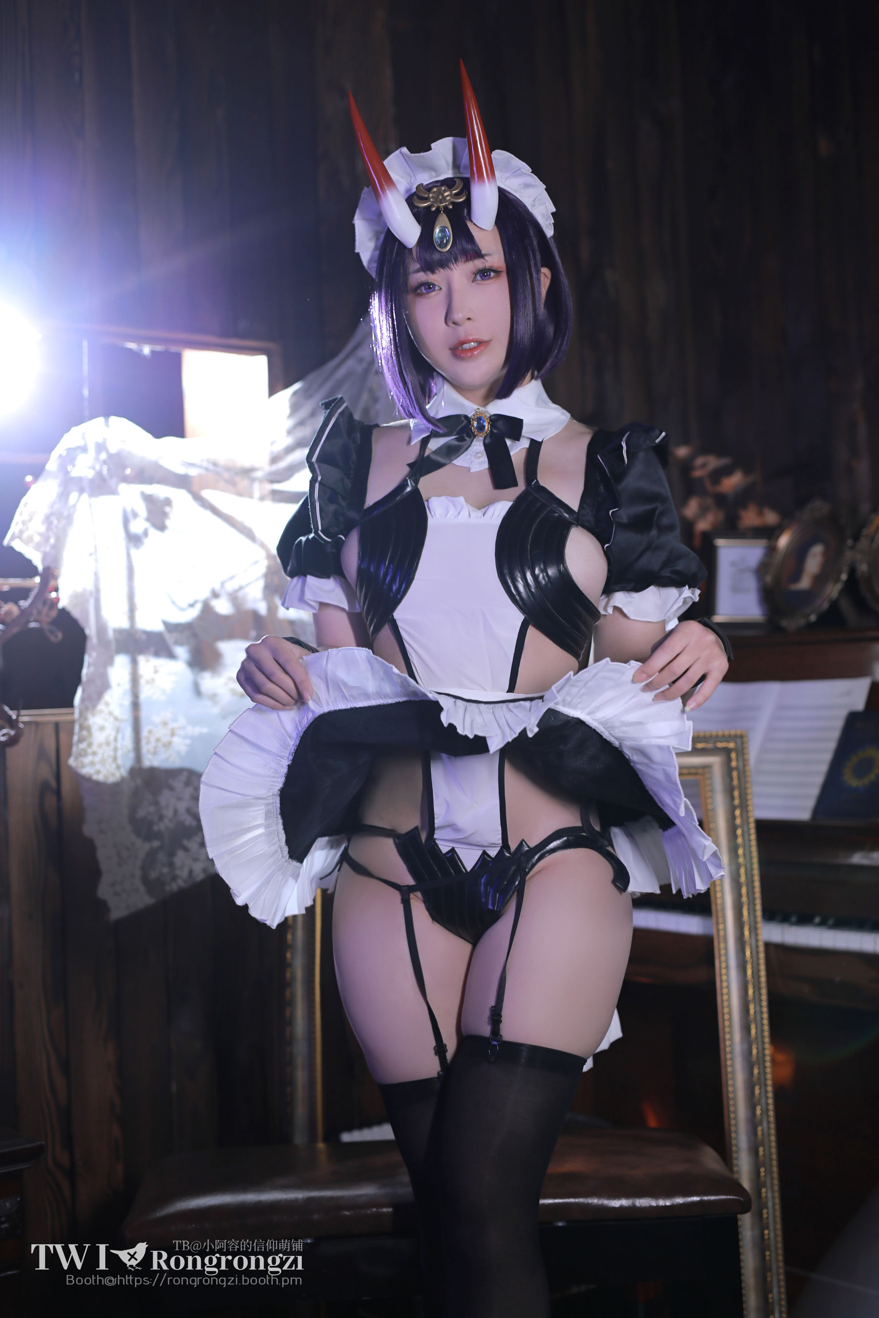 [网红COSER写真] 小容仔咕咕咕 - 酒吞童子女仆