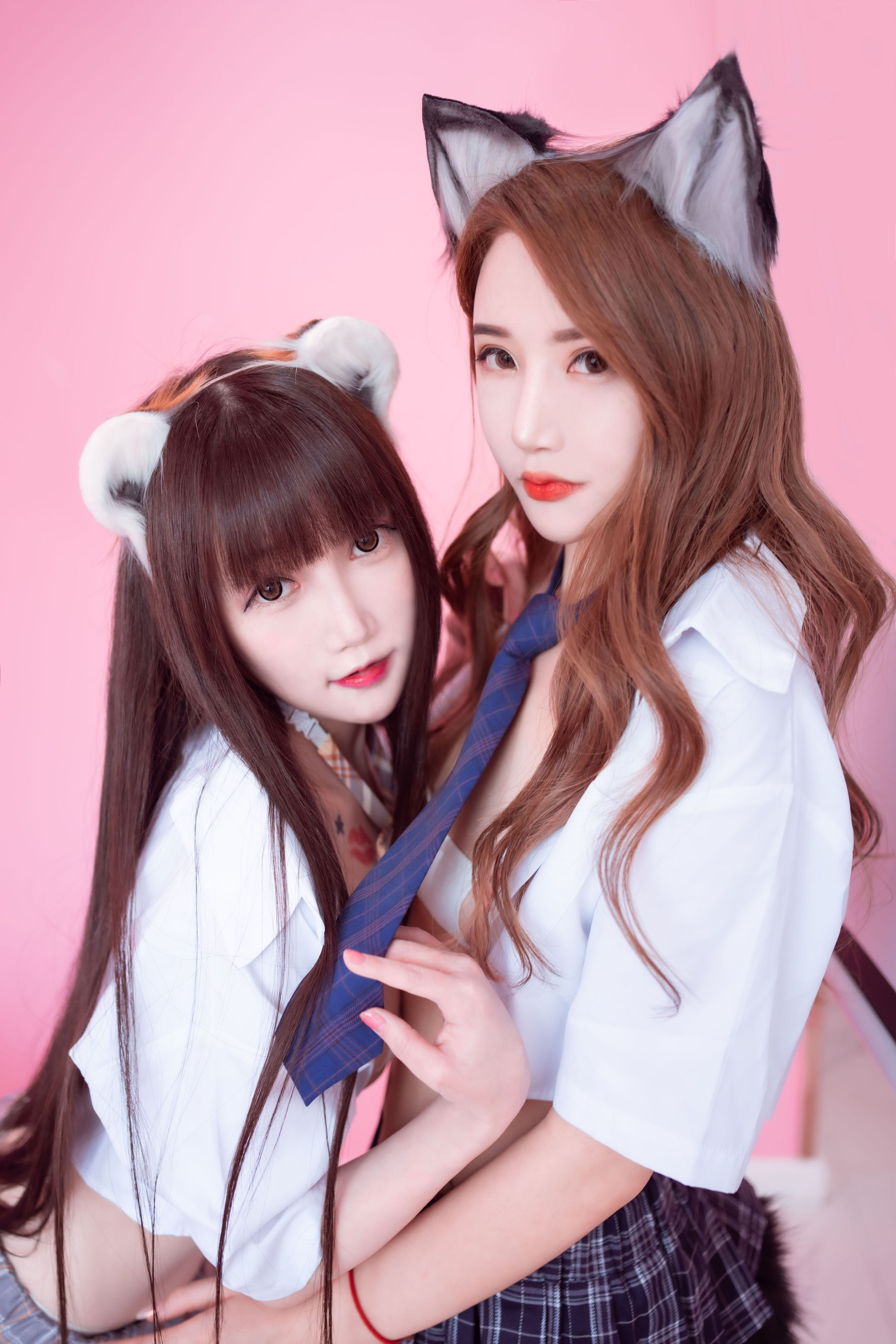 [网红COSER写真] COS少女星野咪兔&金蜜儿 - 萌宠养成手册