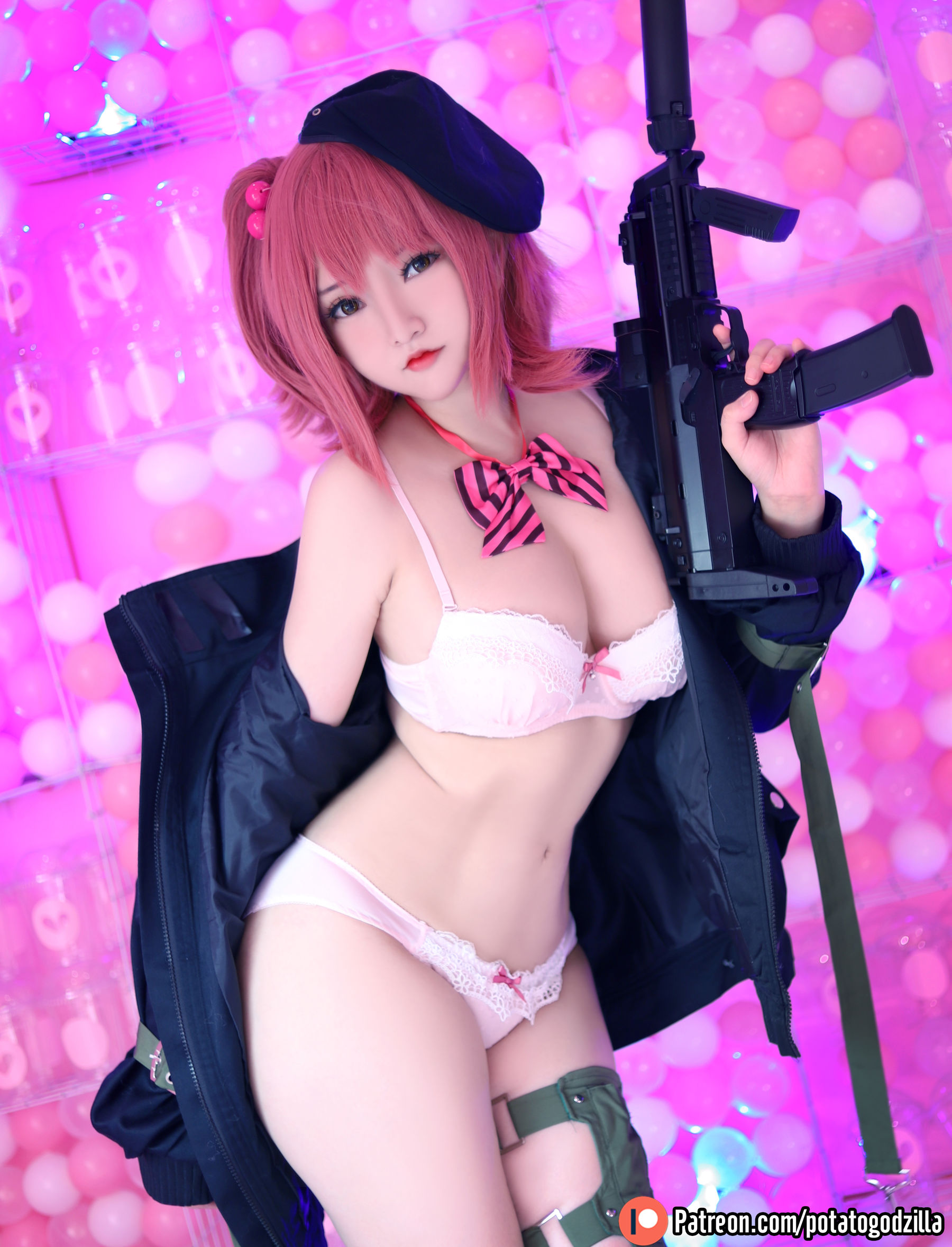 [网红COSER写真] Coser小姐姐Potato Godzilla - MP7 (Girls Frontline)