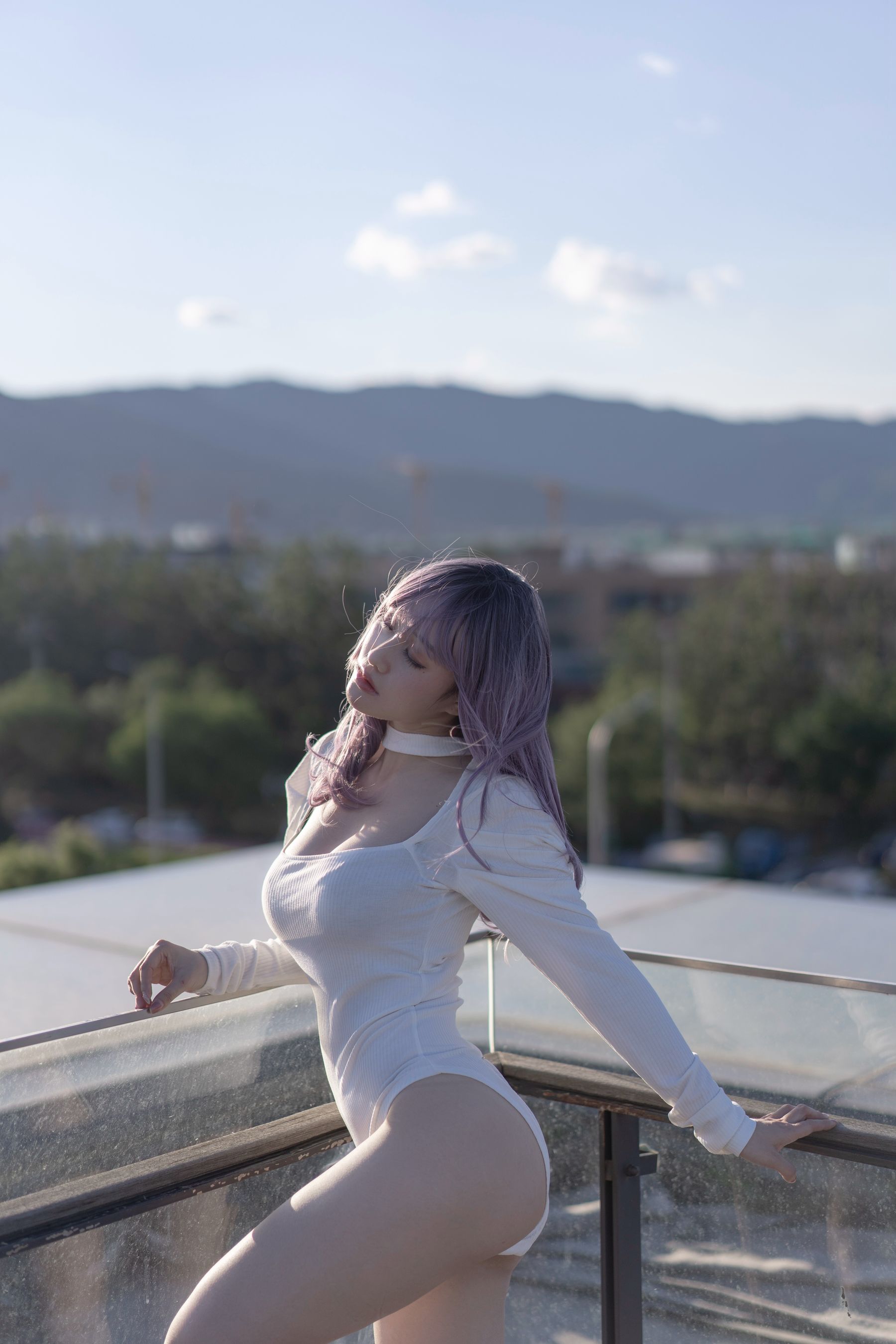 [网红COSER写真] 动漫博主脱尾巴Mizuki - 天台