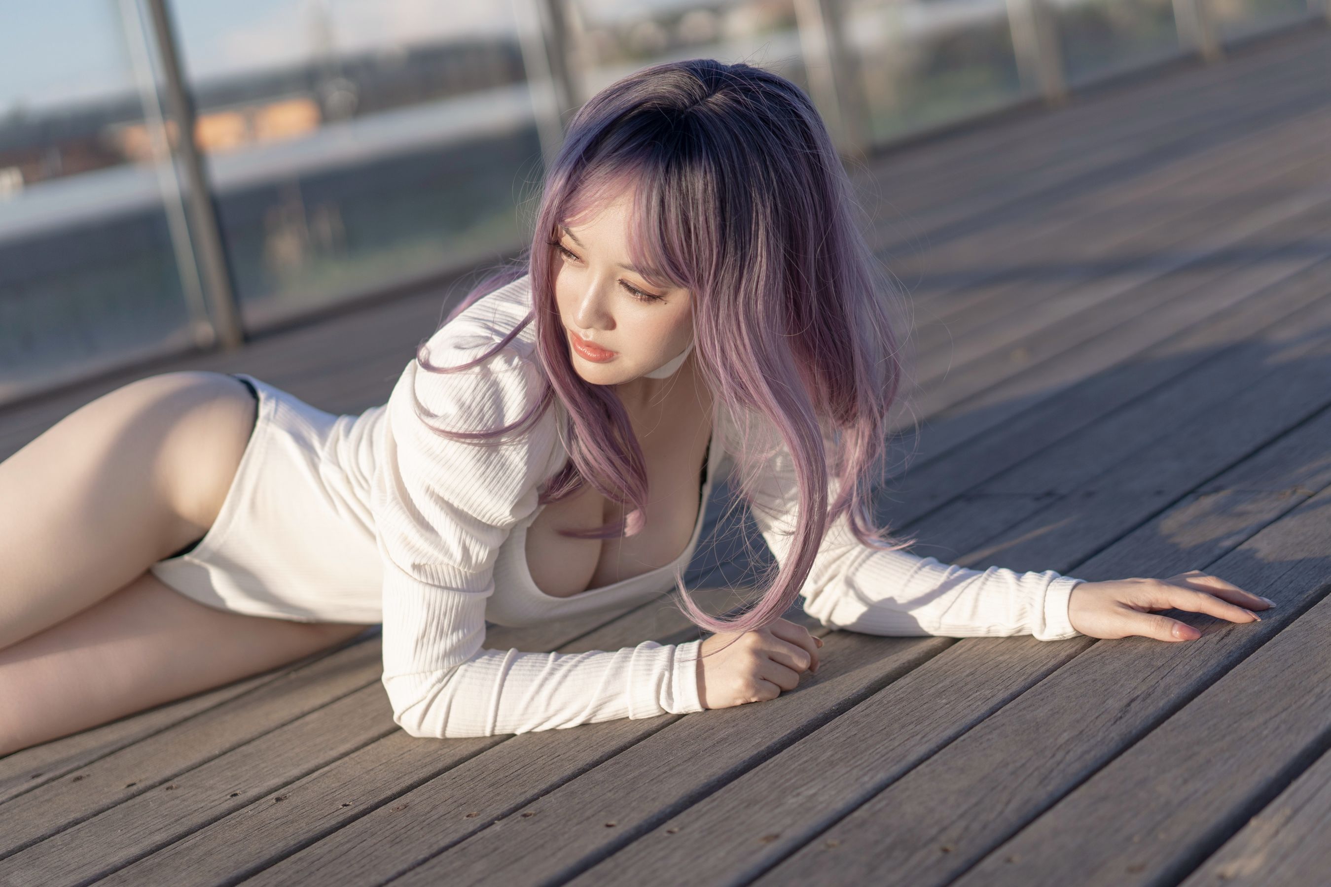 [网红COSER写真] 动漫博主脱尾巴Mizuki - 天台