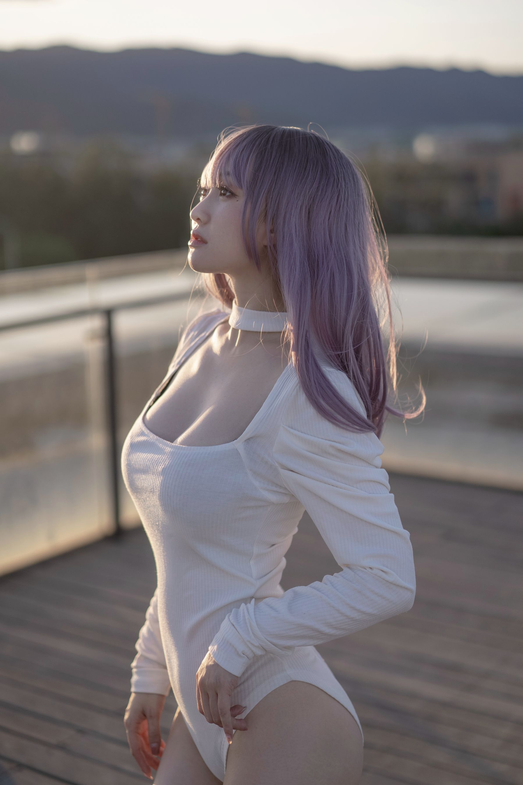 [网红COSER写真] 动漫博主脱尾巴Mizuki - 天台