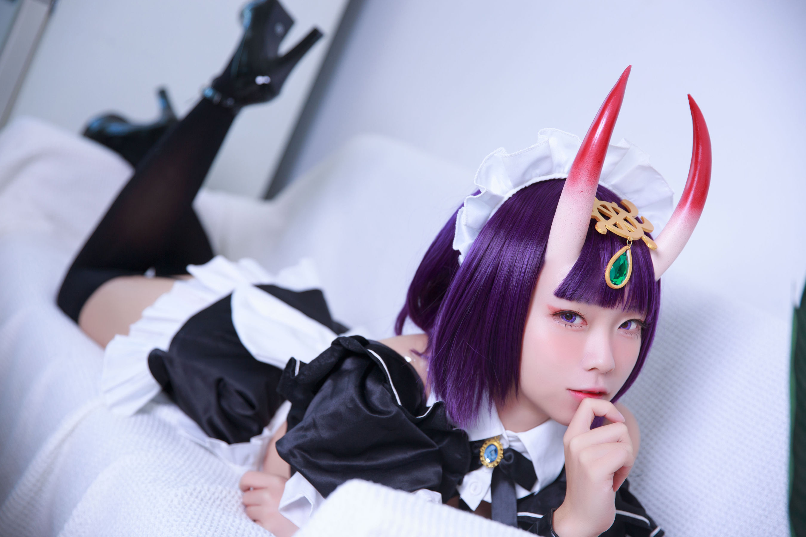 [网红COSER写真] 动漫博主G44不会受伤 - 酒吞女仆