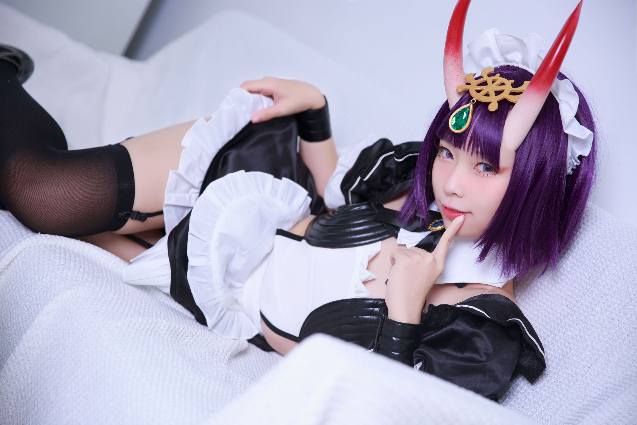 [网红COSER写真] 动漫博主G44不会受伤 - 酒吞女仆