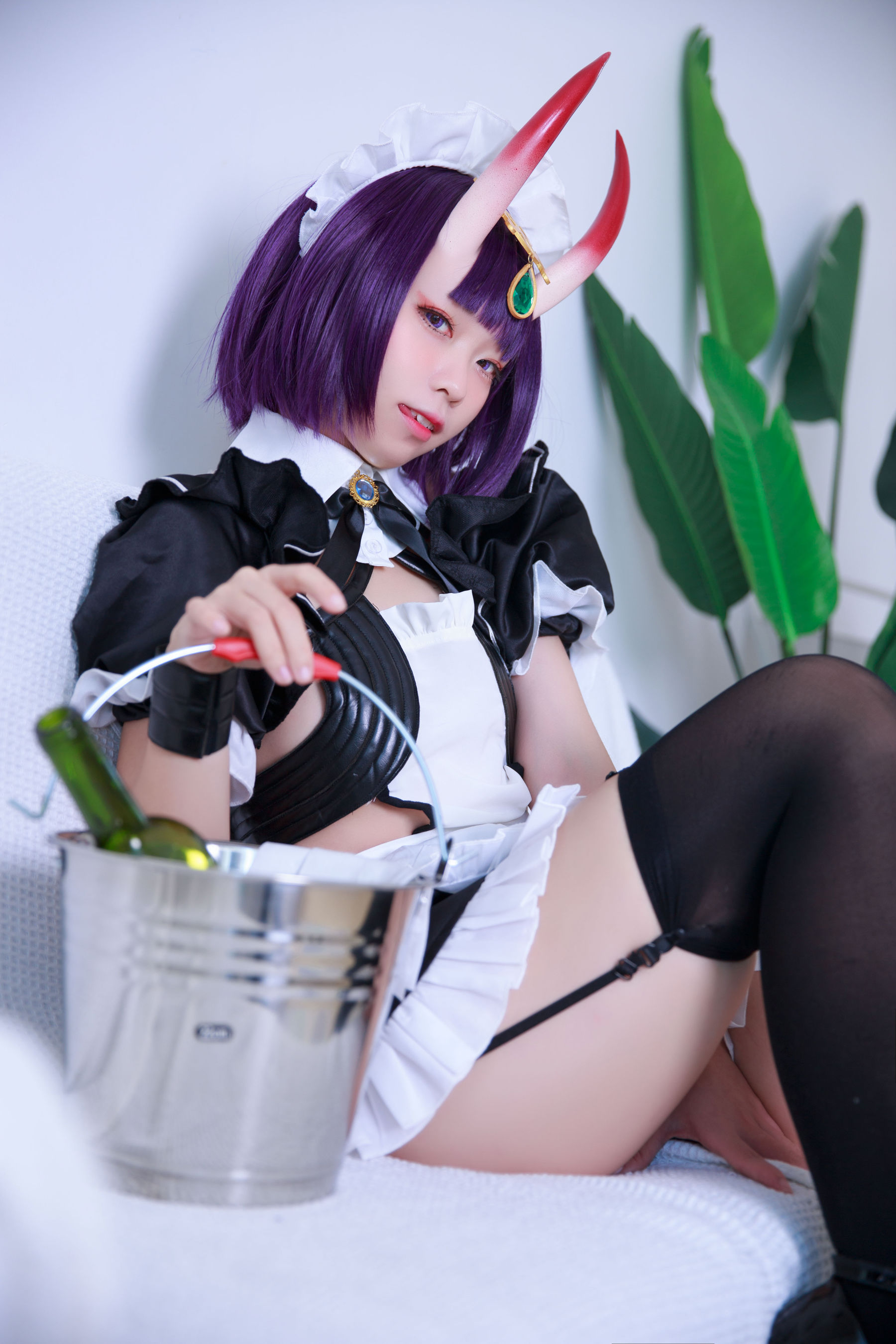 [网红COSER写真] 动漫博主G44不会受伤 - 酒吞女仆