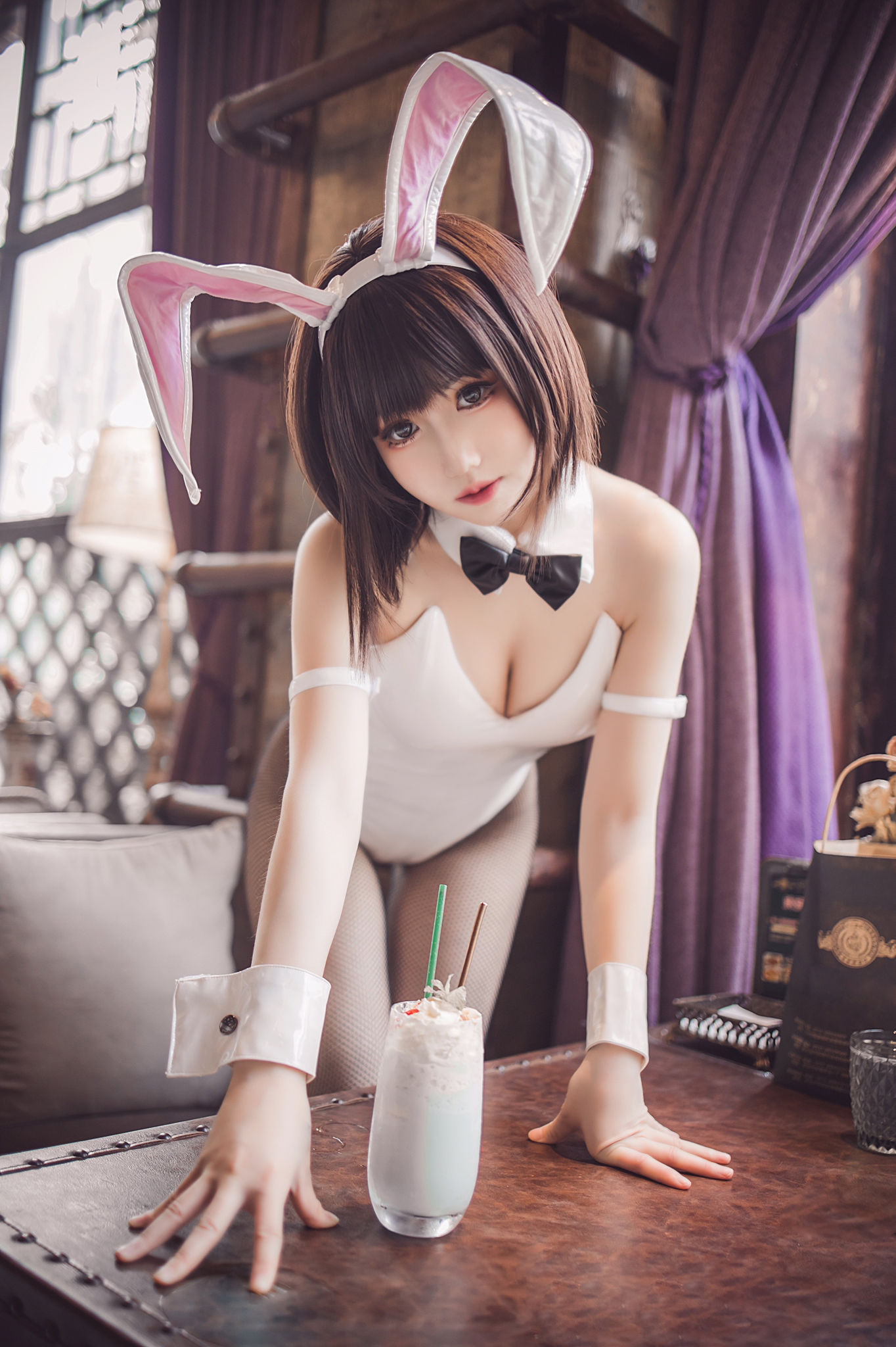[网红COSER写真] Coser衣衣 - 加藤惠兔女郎