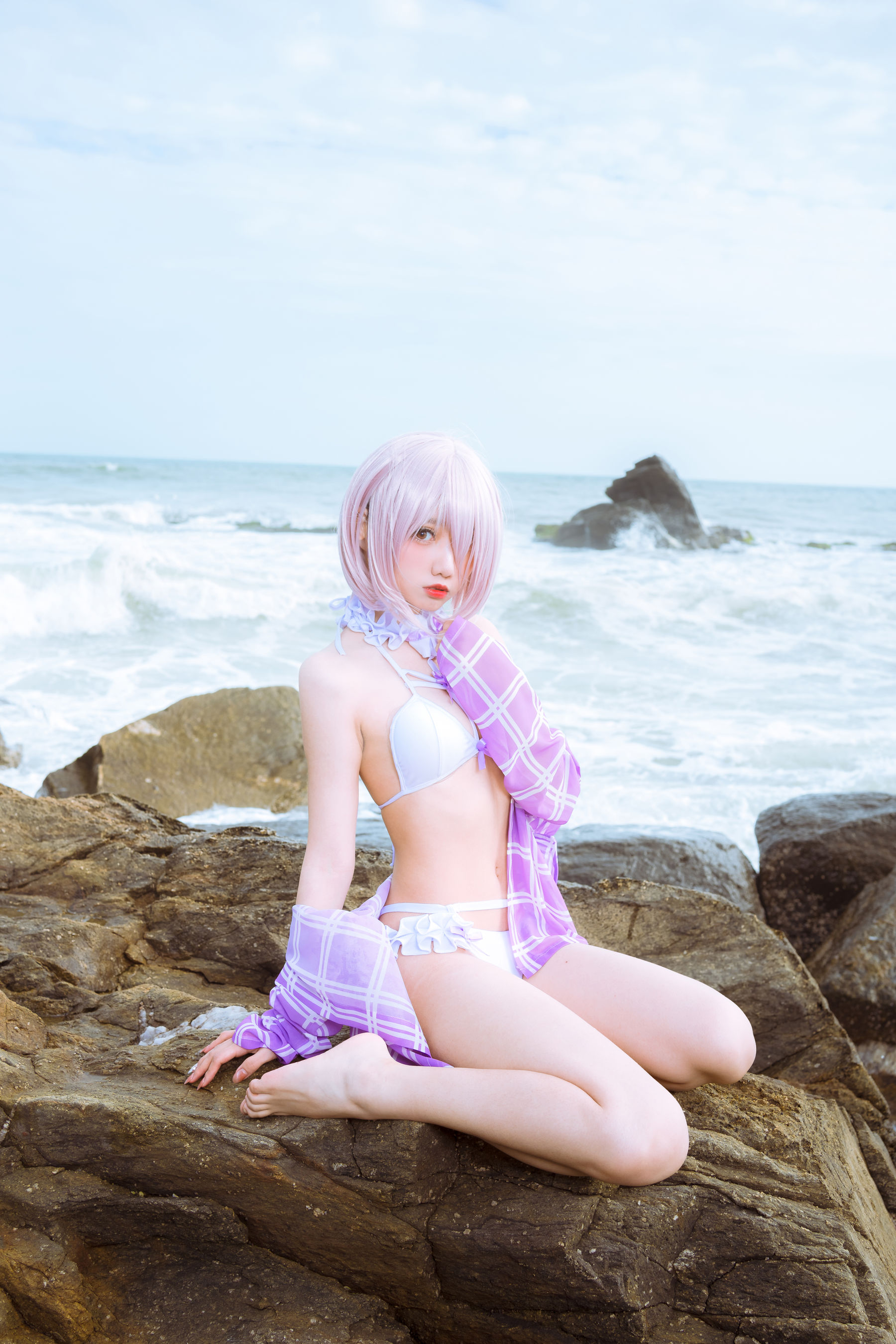 [网红COSER写真] 动漫博主果咩酱w - 海边玛修