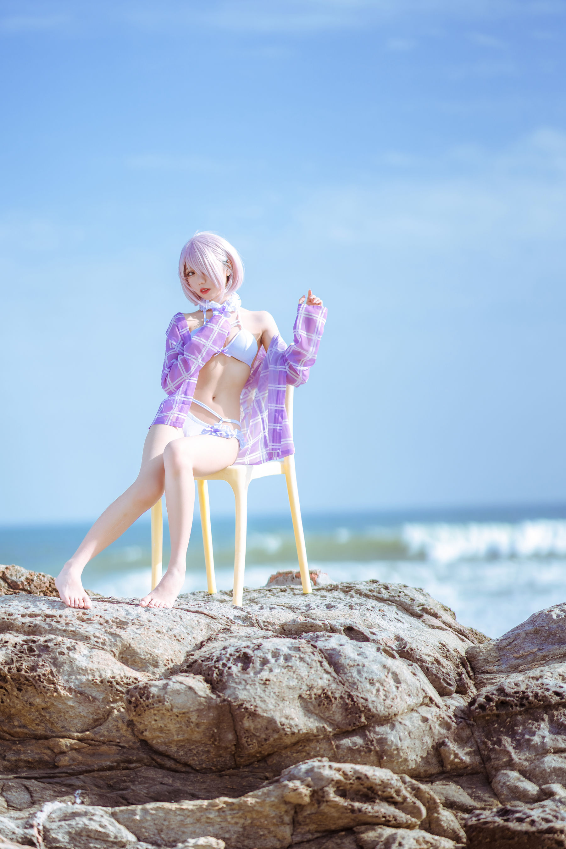 [网红COSER写真] 动漫博主果咩酱w - 海边玛修