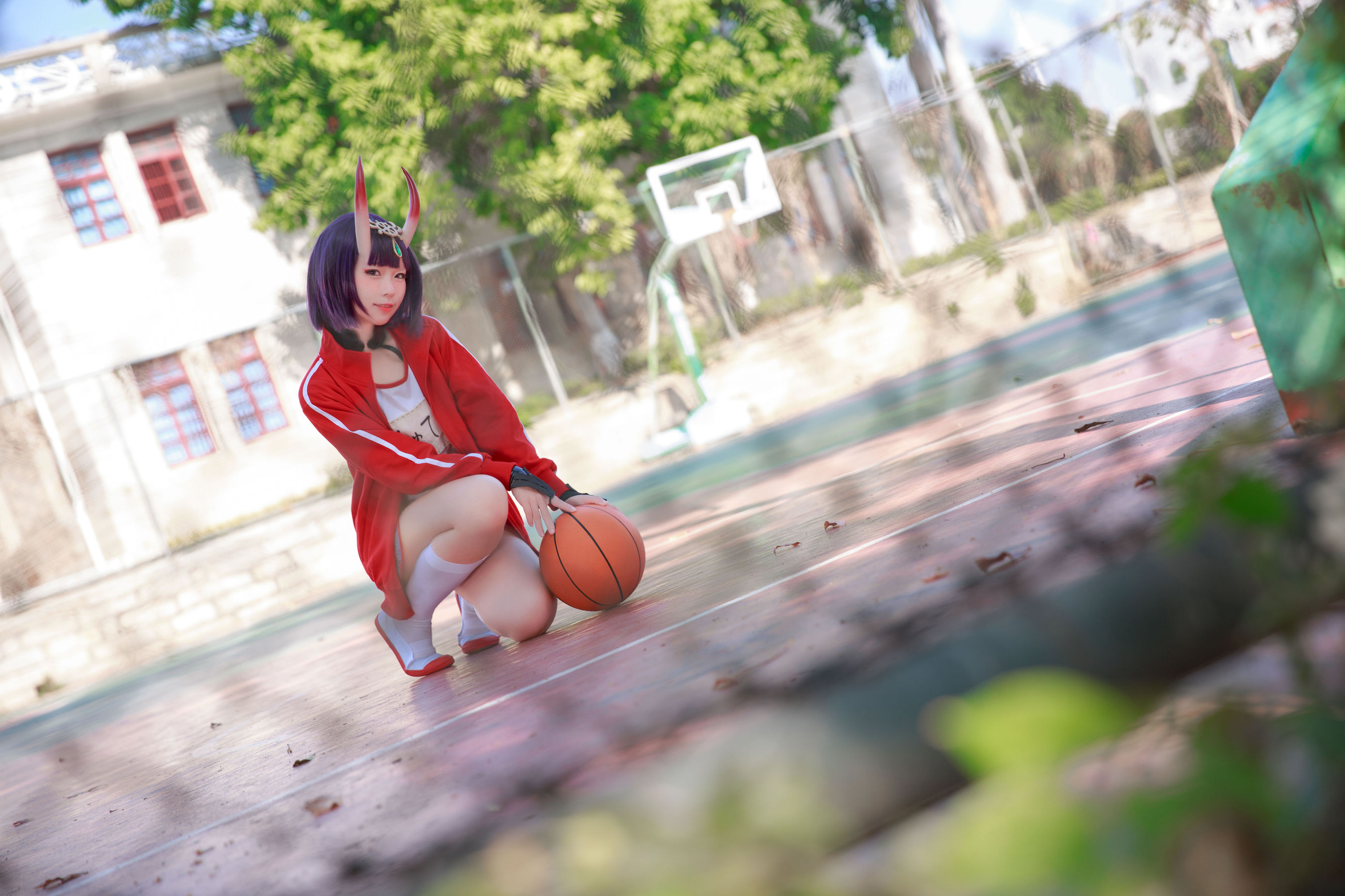 [网红COSER写真] 动漫博主G44不会受伤 - 酒吞体操服