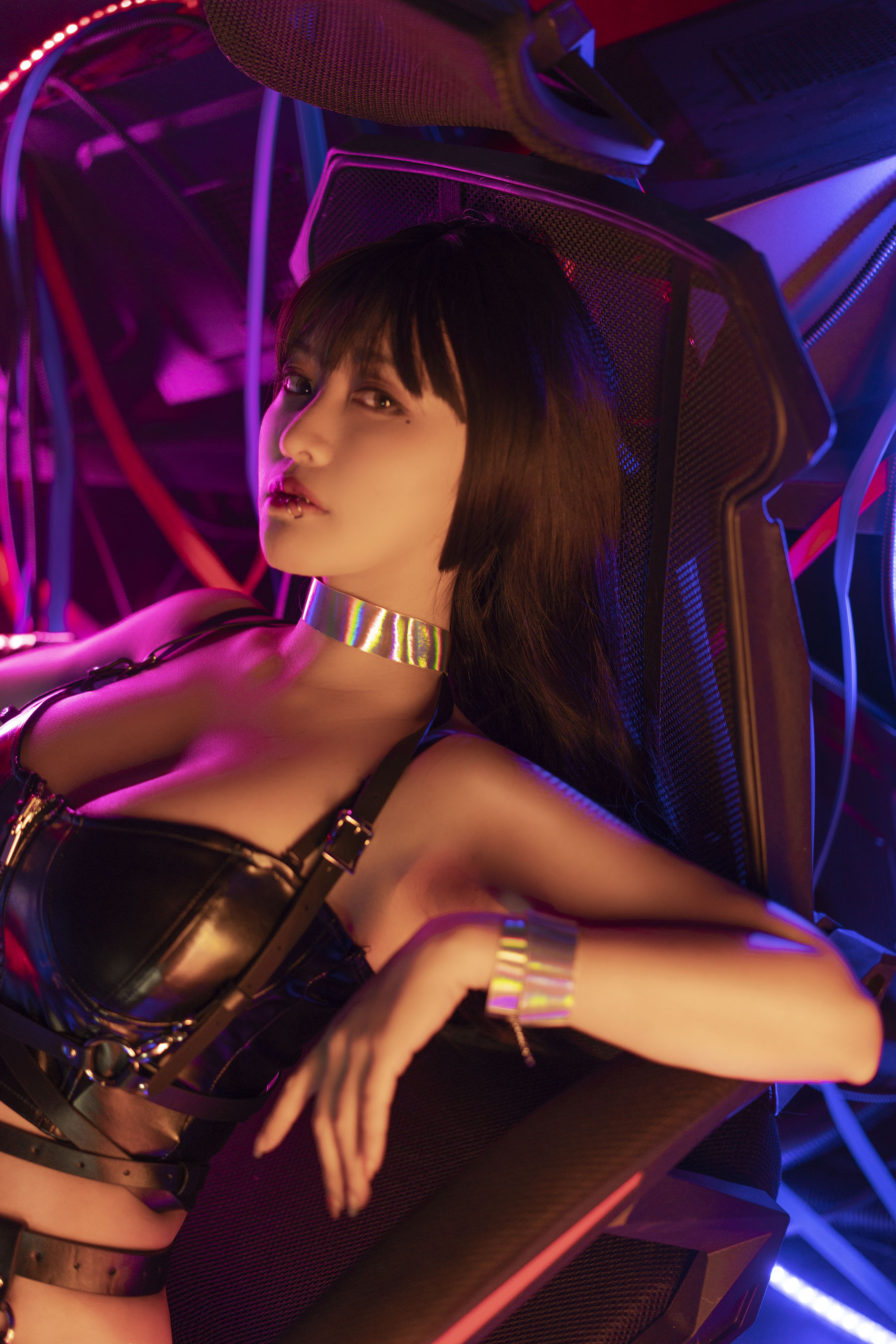 [网红COSER写真] 动漫博主脱尾巴Mizuki - 赛博朋克