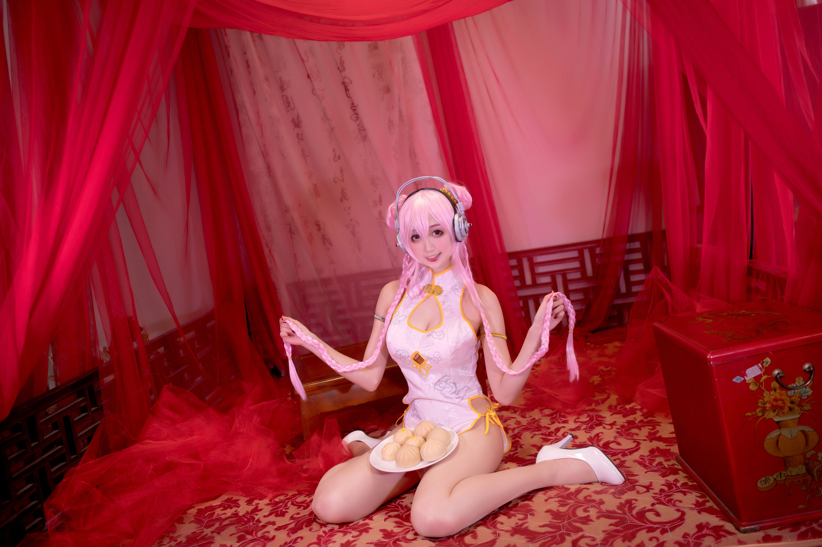 [网红COSER写真] 周叽是可爱兔兔 - 旗袍索尼子