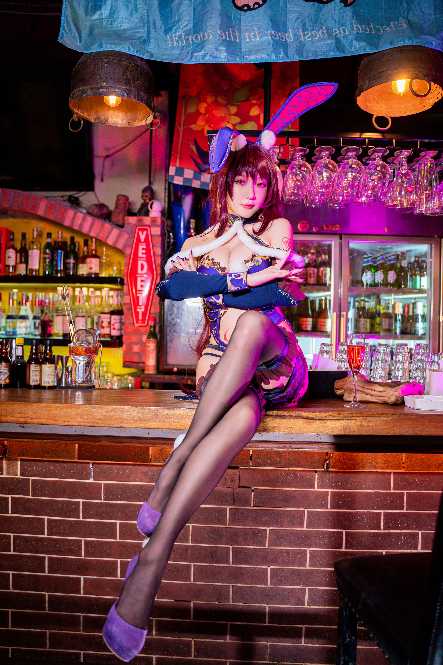 [网红COSER写真] 动漫博主阿包也是兔娘 - 斯卡哈兔女郎