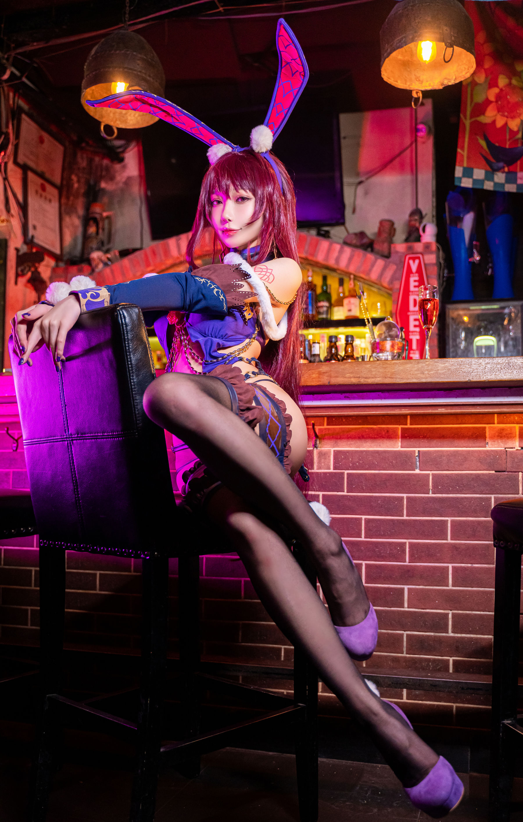 [网红COSER写真] 动漫博主阿包也是兔娘 - 斯卡哈兔女郎