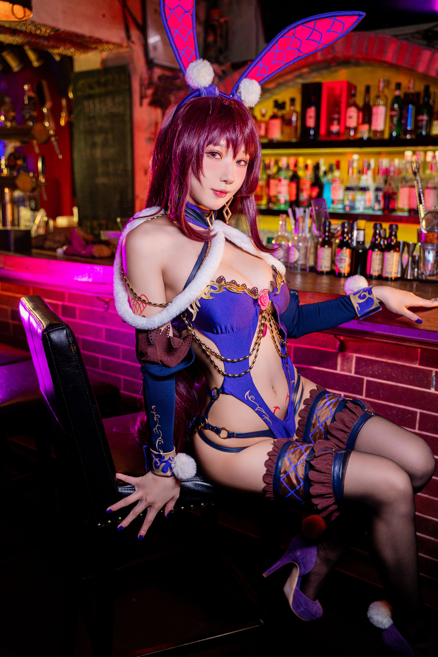 [网红COSER写真] 动漫博主阿包也是兔娘 - 斯卡哈兔女郎