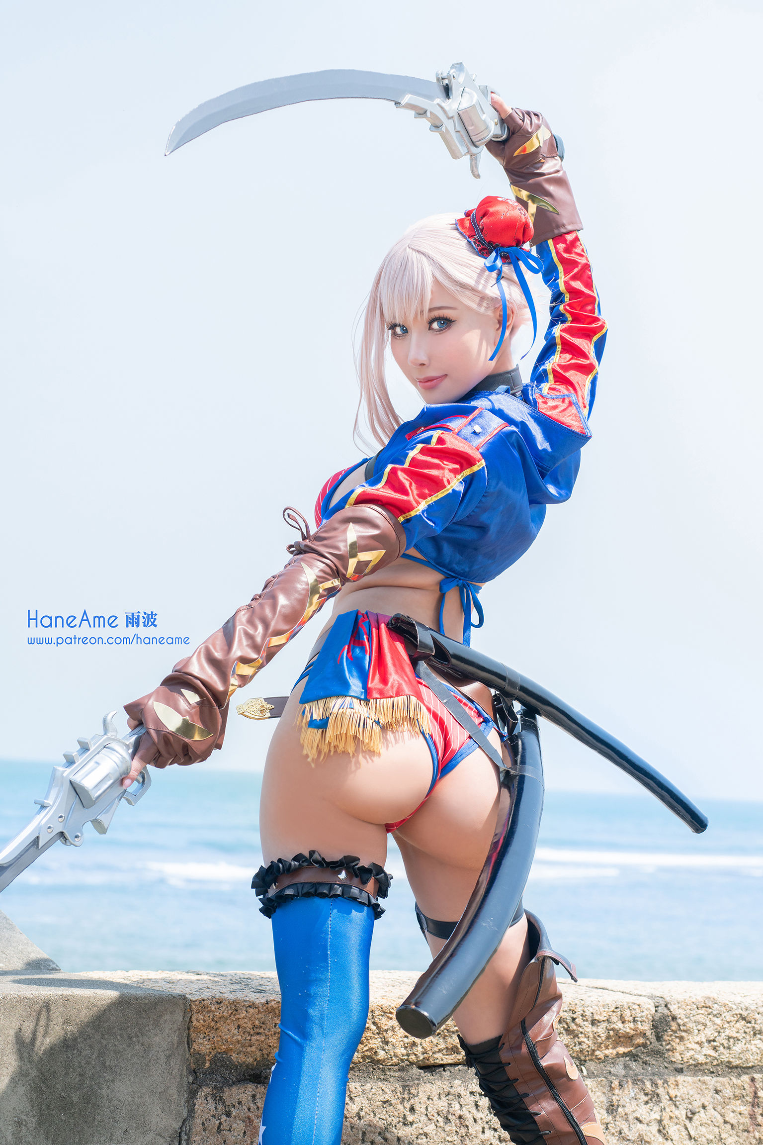 [网红COSER写真] Hane Ame 雨波写真 - 武藏泳装