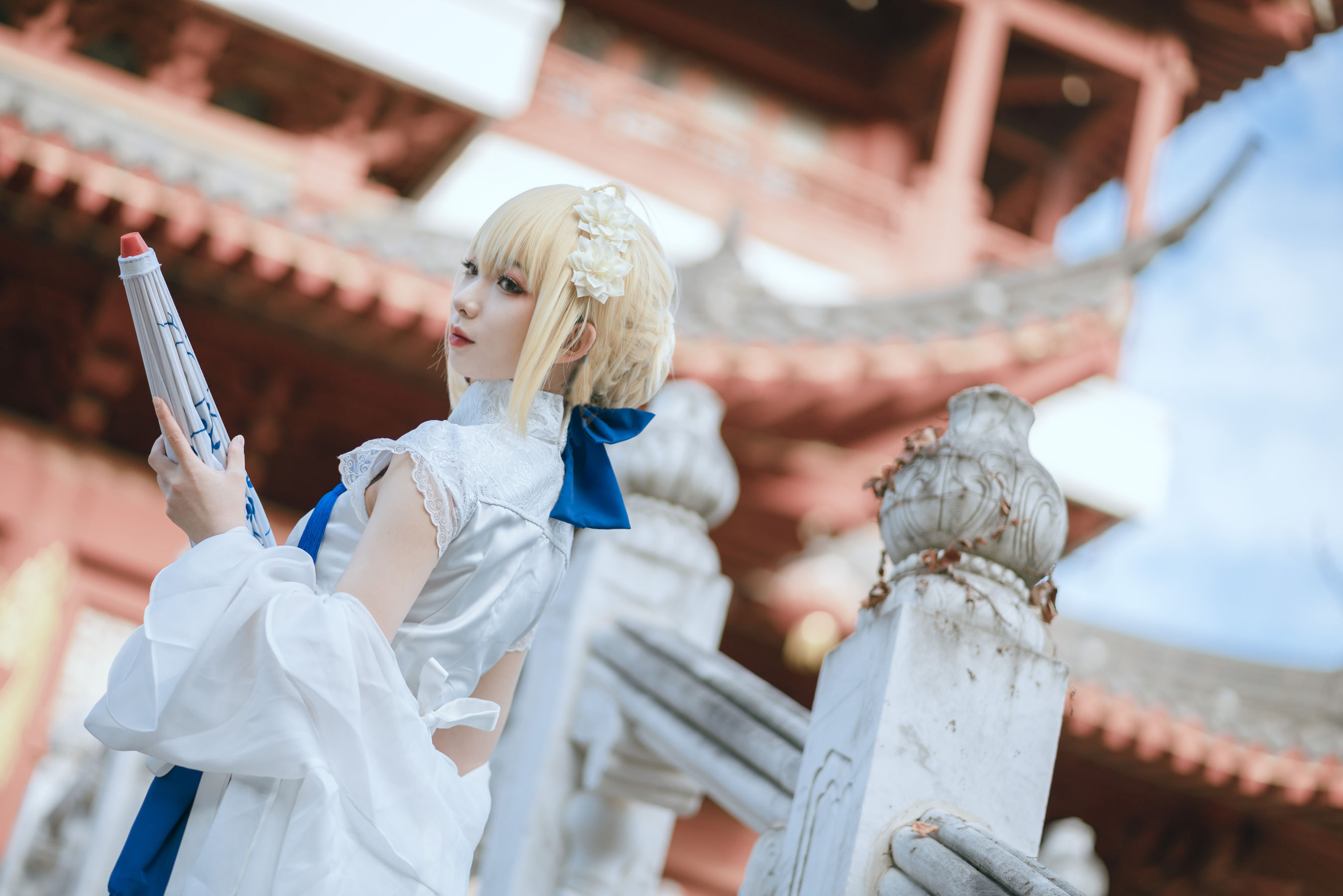 [网红COSER写真] 动漫博主封疆疆v - saber 旗袍