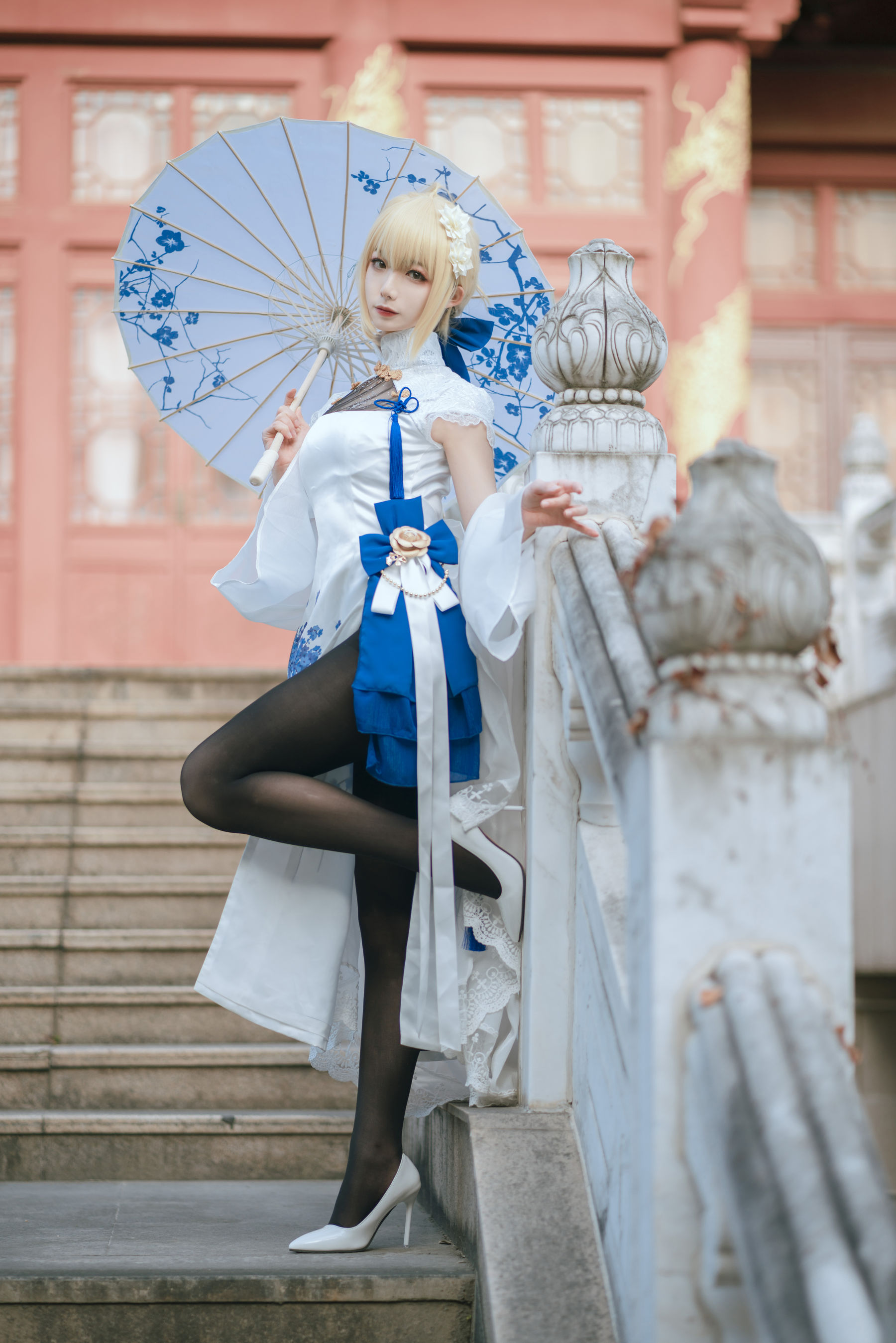 [网红COSER写真] 动漫博主封疆疆v - saber 旗袍