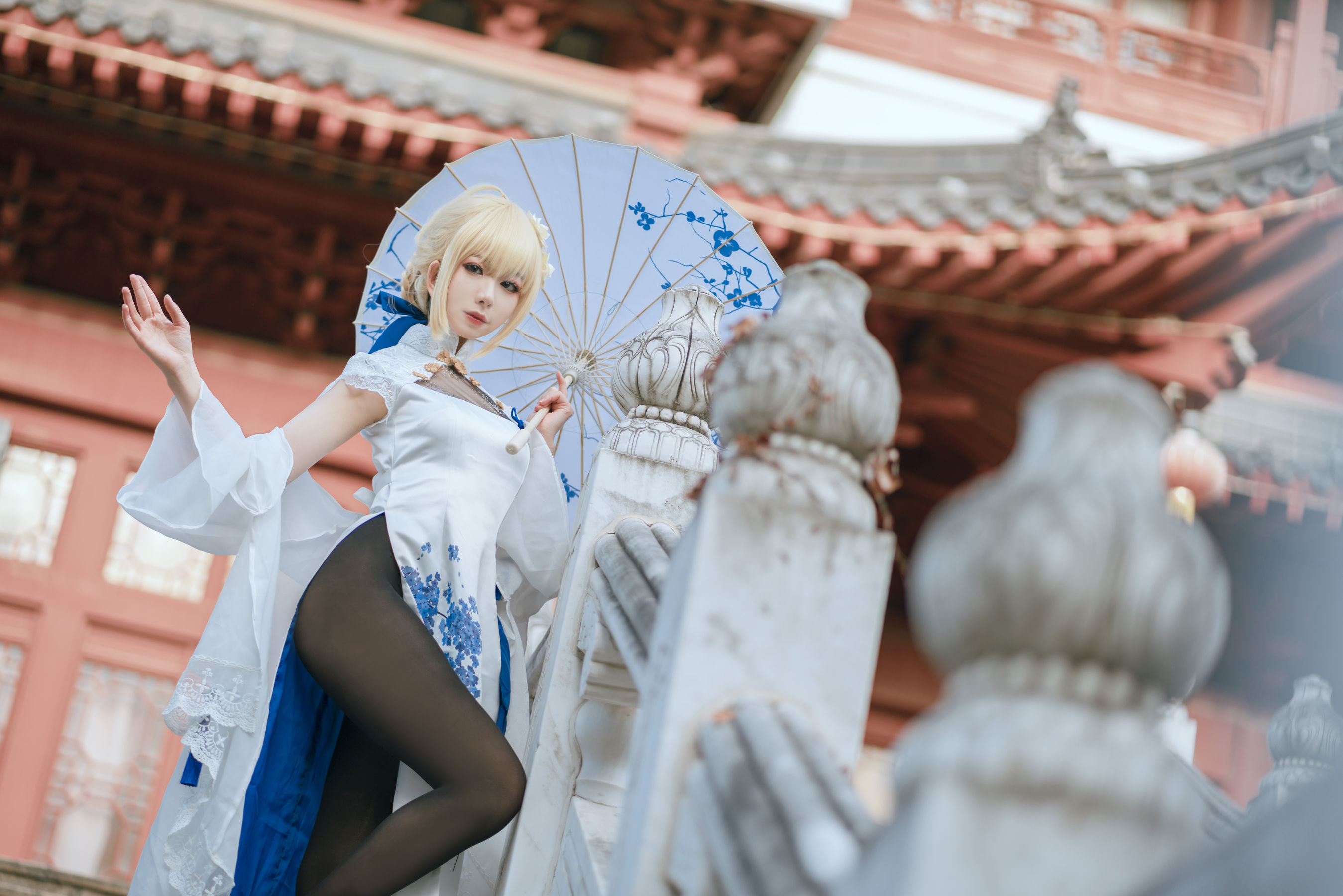 [网红COSER写真] 动漫博主封疆疆v - saber 旗袍