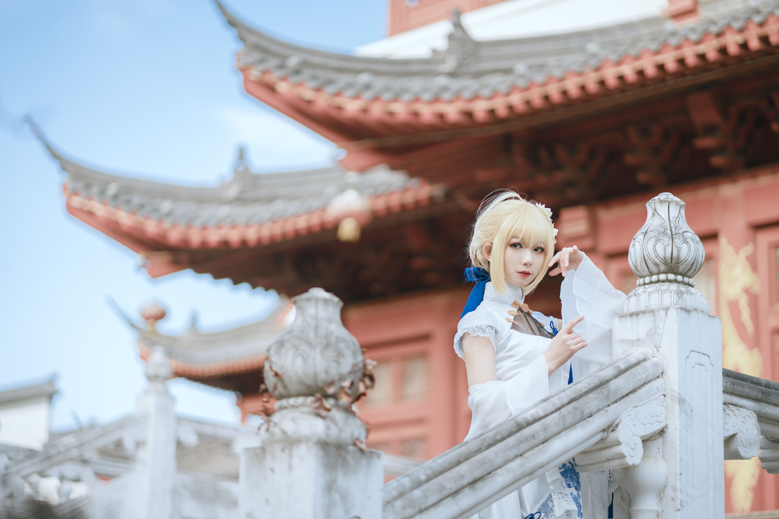 [网红COSER写真] 动漫博主封疆疆v - saber 旗袍