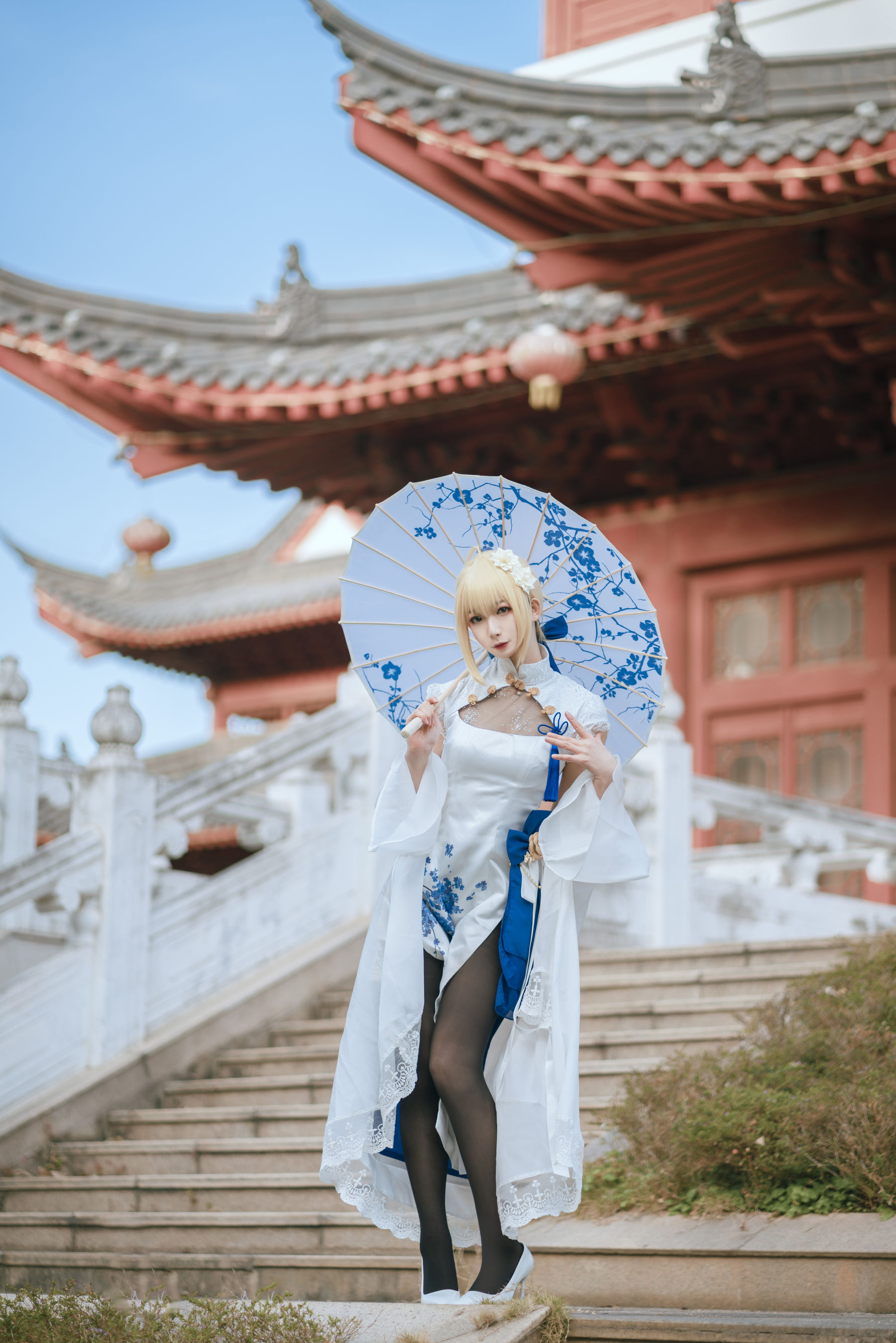 [网红COSER写真] 动漫博主封疆疆v - saber 旗袍