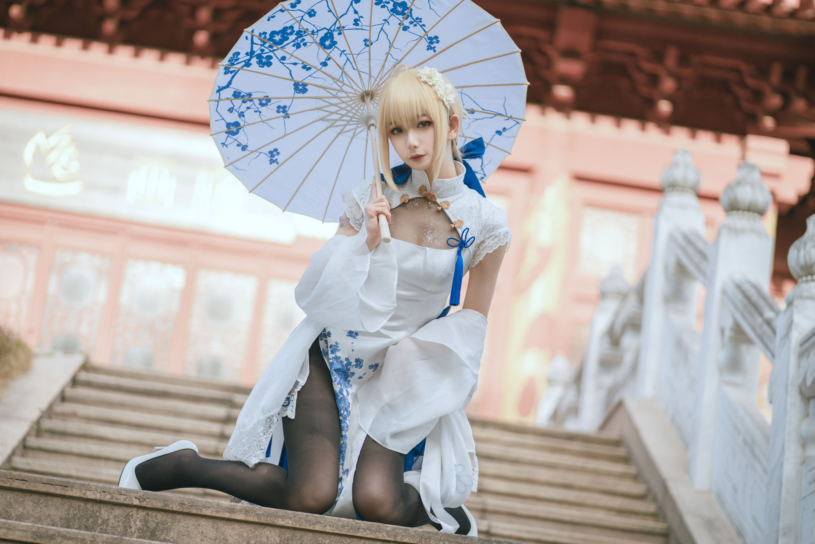 [网红COSER写真] 动漫博主封疆疆v - saber 旗袍