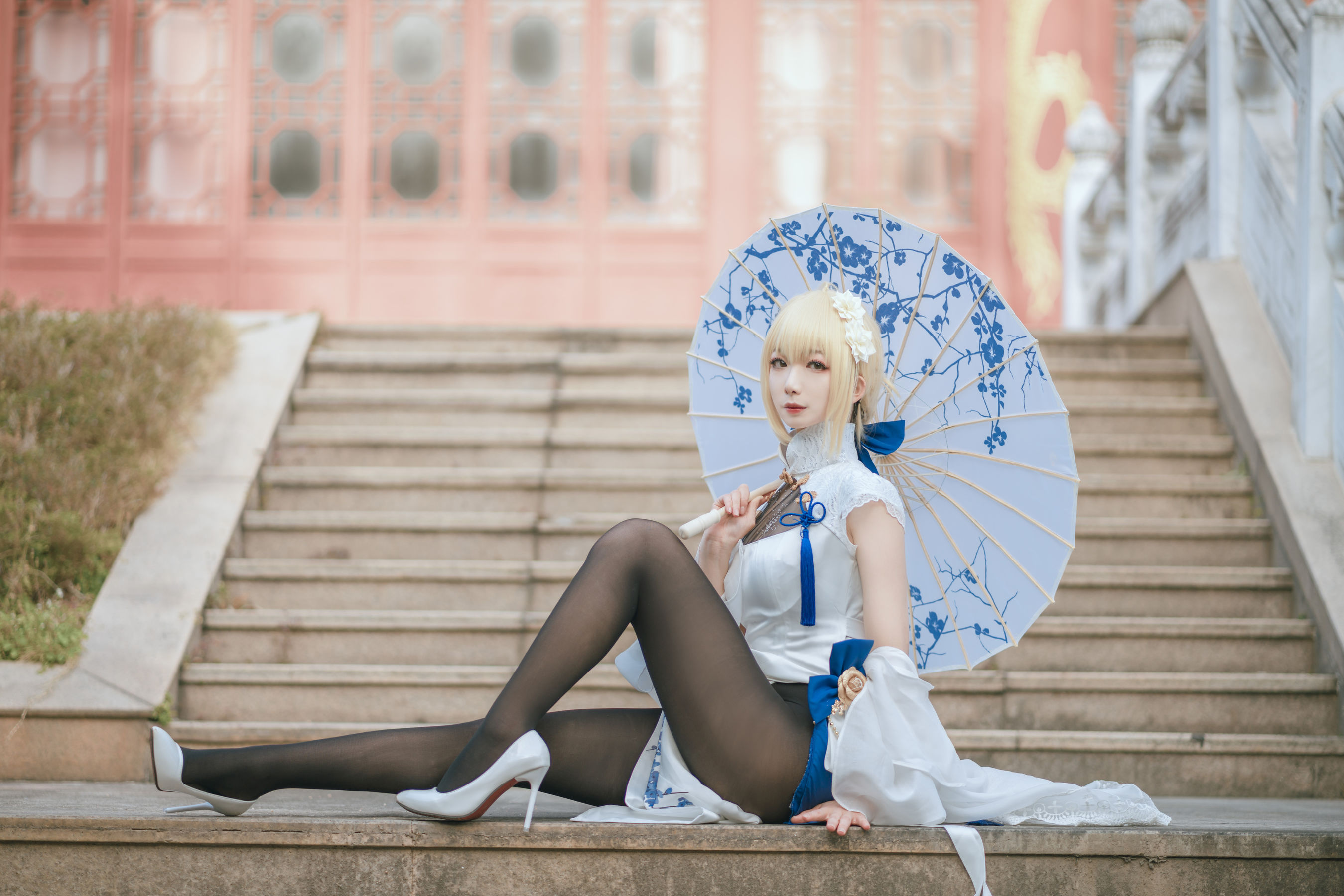 [网红COSER写真] 动漫博主封疆疆v - saber 旗袍
