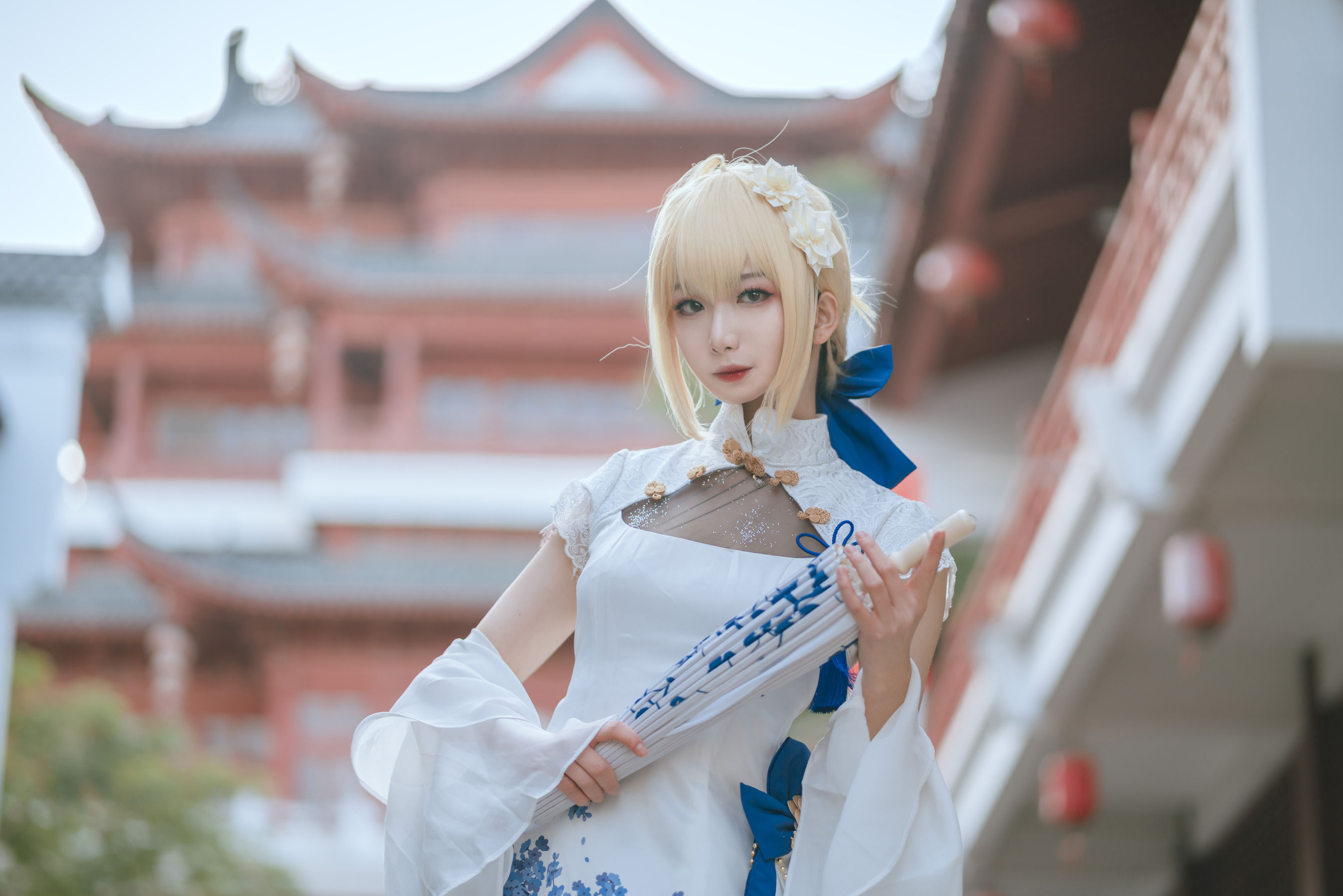 [网红COSER写真] 动漫博主封疆疆v - saber 旗袍