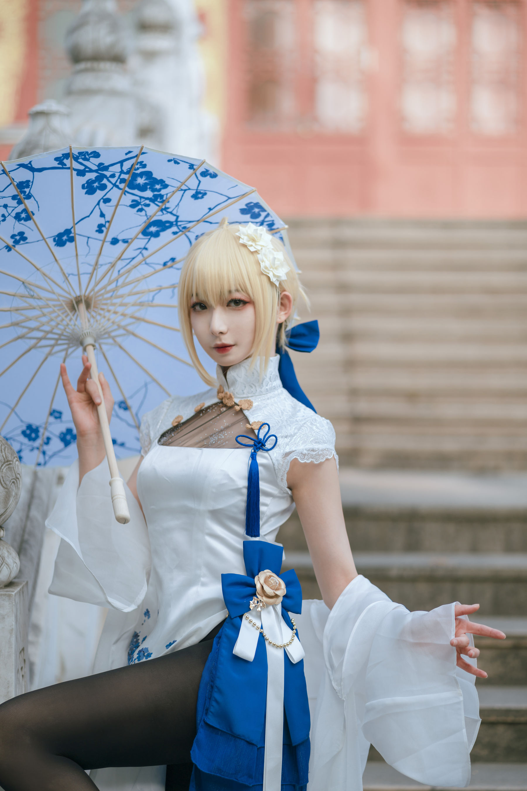 [网红COSER写真] 动漫博主封疆疆v - saber 旗袍