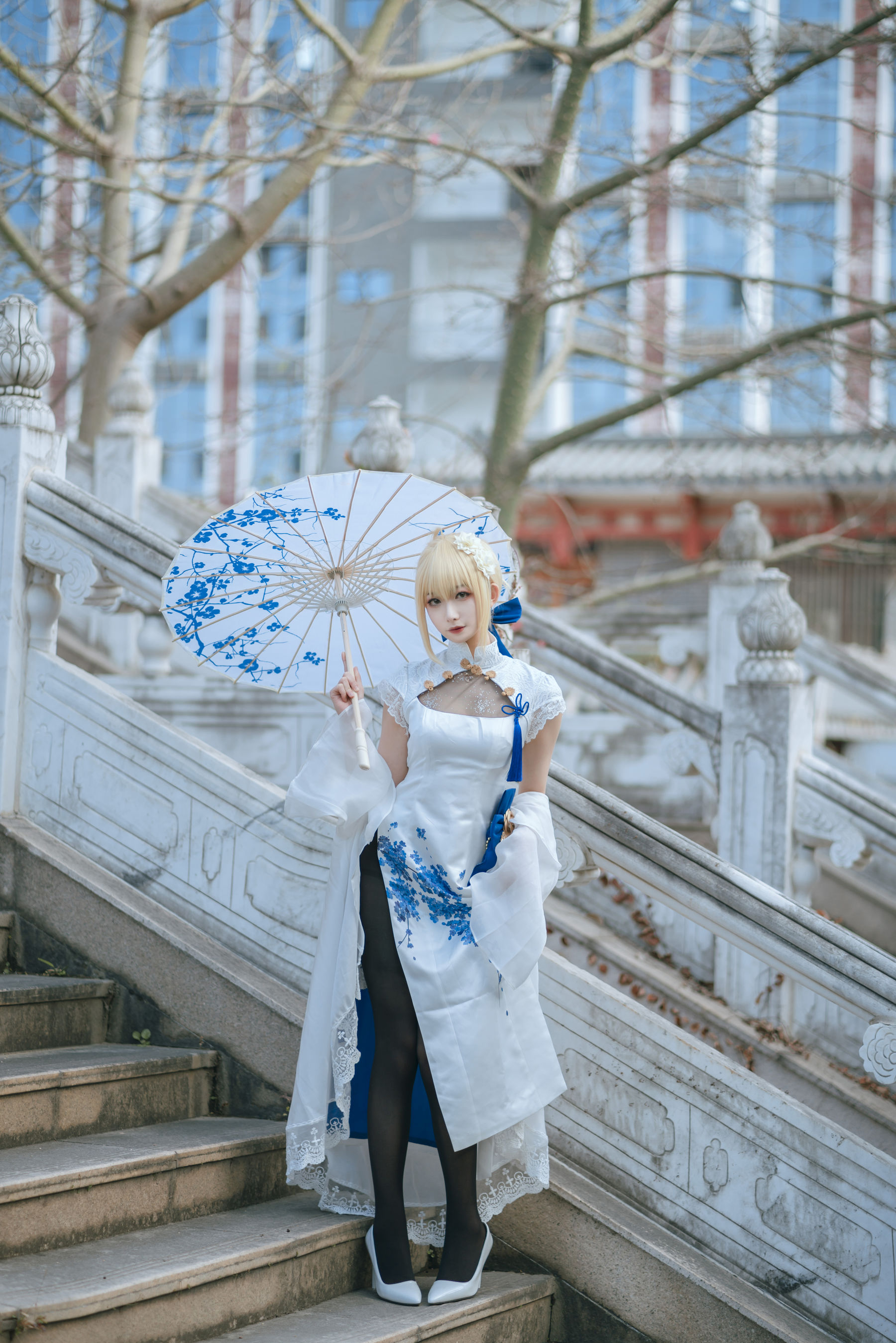 [网红COSER写真] 动漫博主封疆疆v - saber 旗袍
