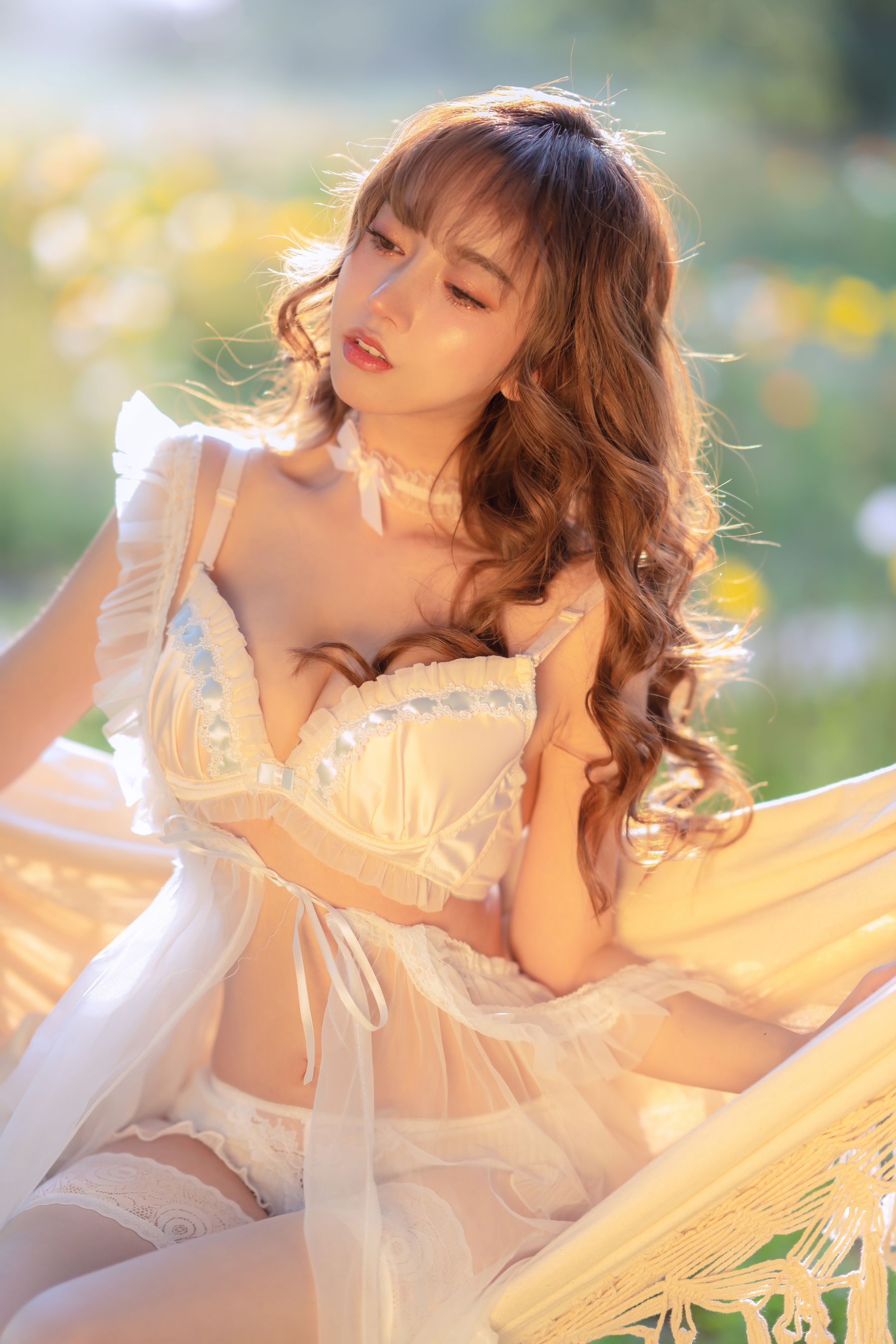 [网红COSER写真] 斗鱼米线线sama写真 - 夏日限定 吊床
