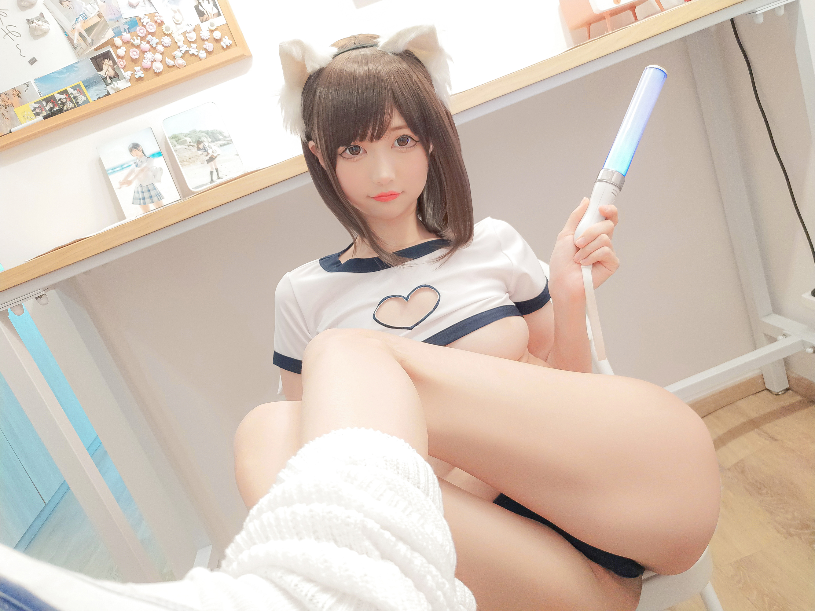 [网红COSER写真] NAGISA魔物喵 - 猫の運動服
