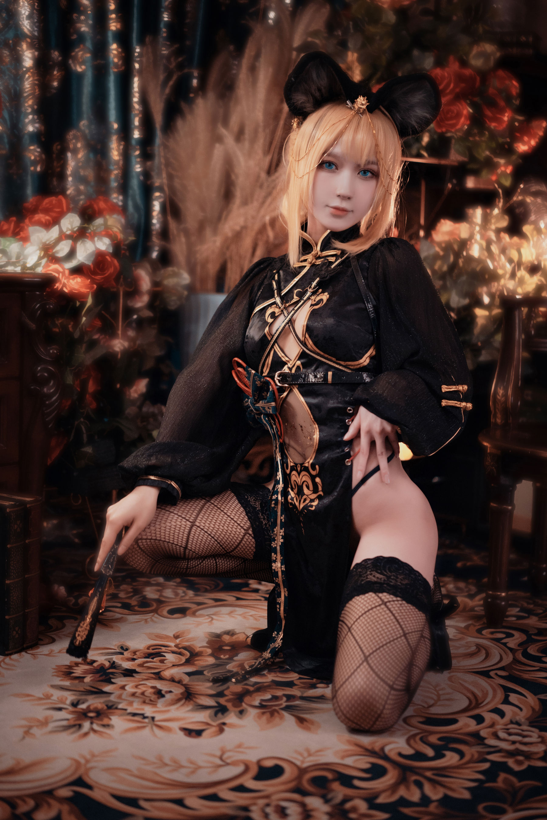[网红COSER写真] 动漫博主阿包也是兔娘 - 只属于你旗袍
