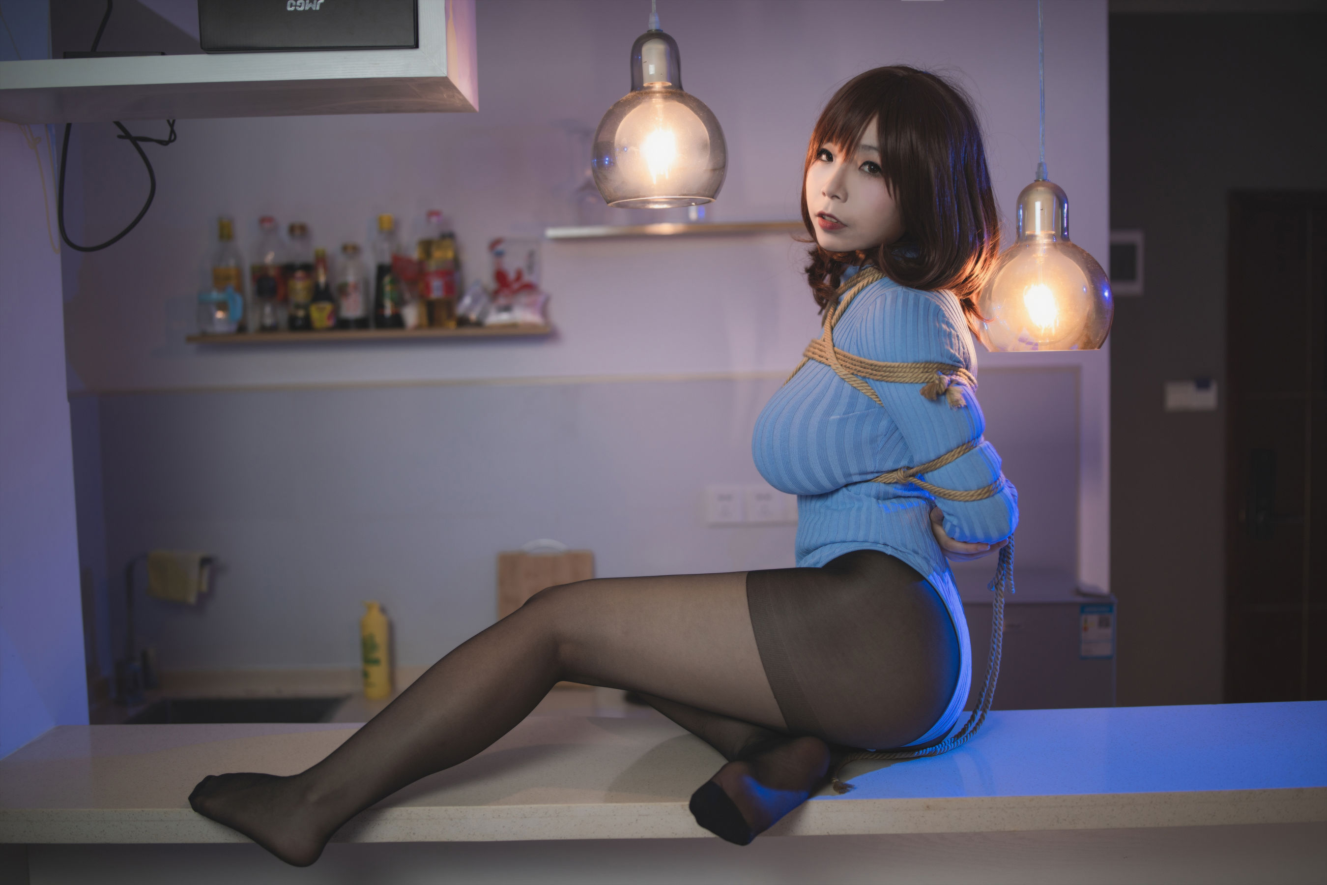 [网红COSER写真] 自闭颜球球(无颜小天使wy) - 绳