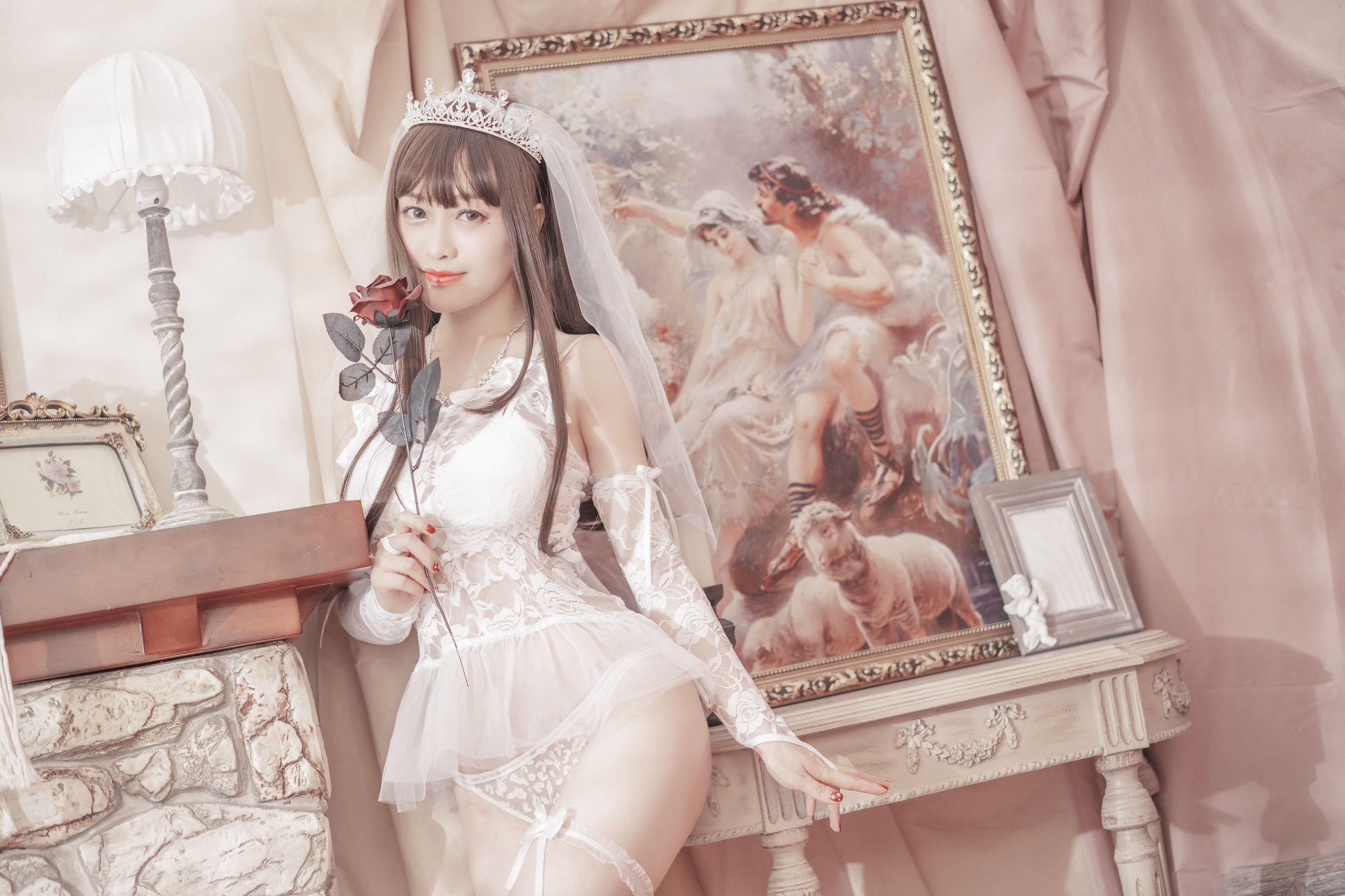 [网红COSER写真] 动漫博主脱尾巴Mizuki - 婚纱